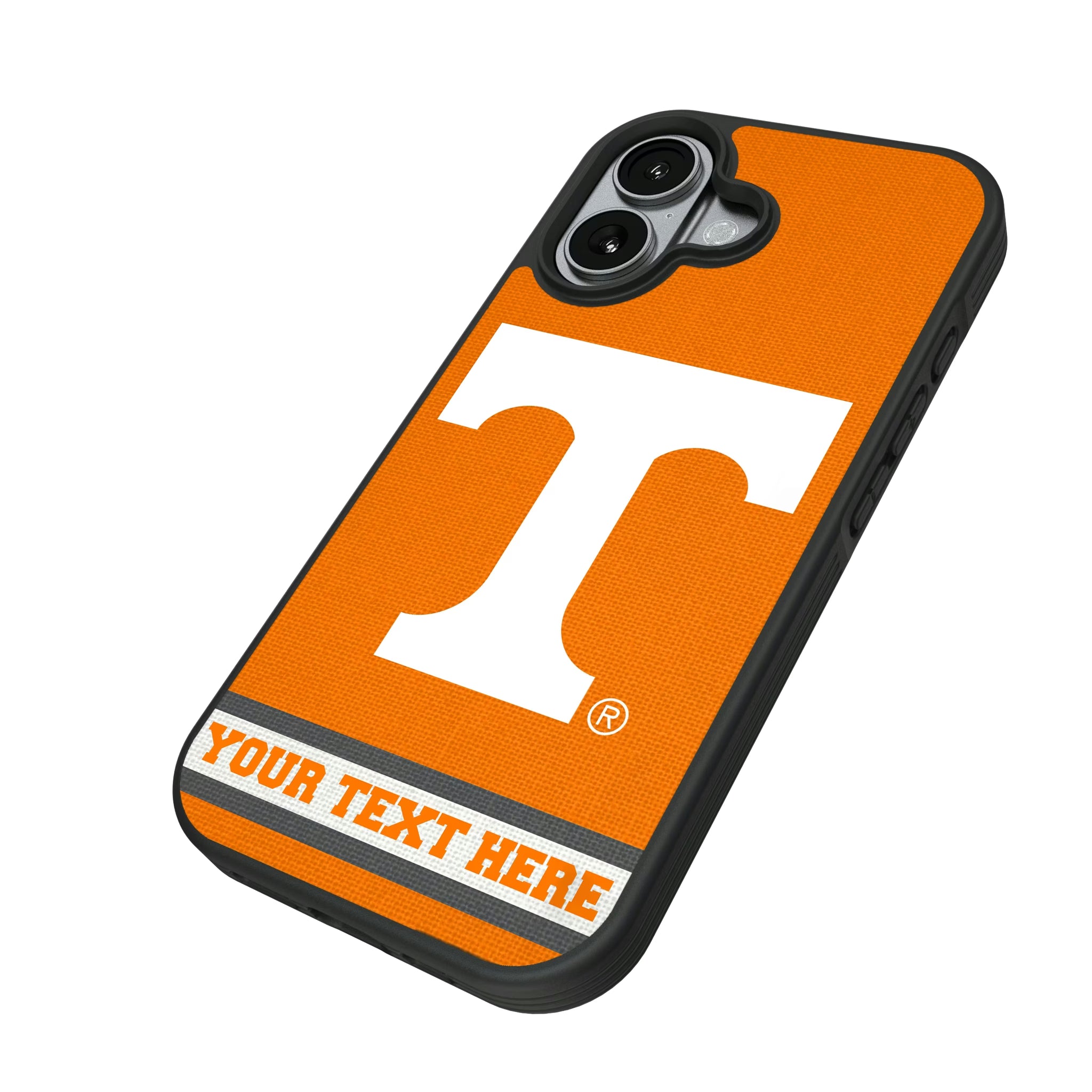 University of Tennessee Volunteers Personalized Stripe iPhone Bump Phone Case for Apple iPhone - Isometric View#Device_iPhone 17