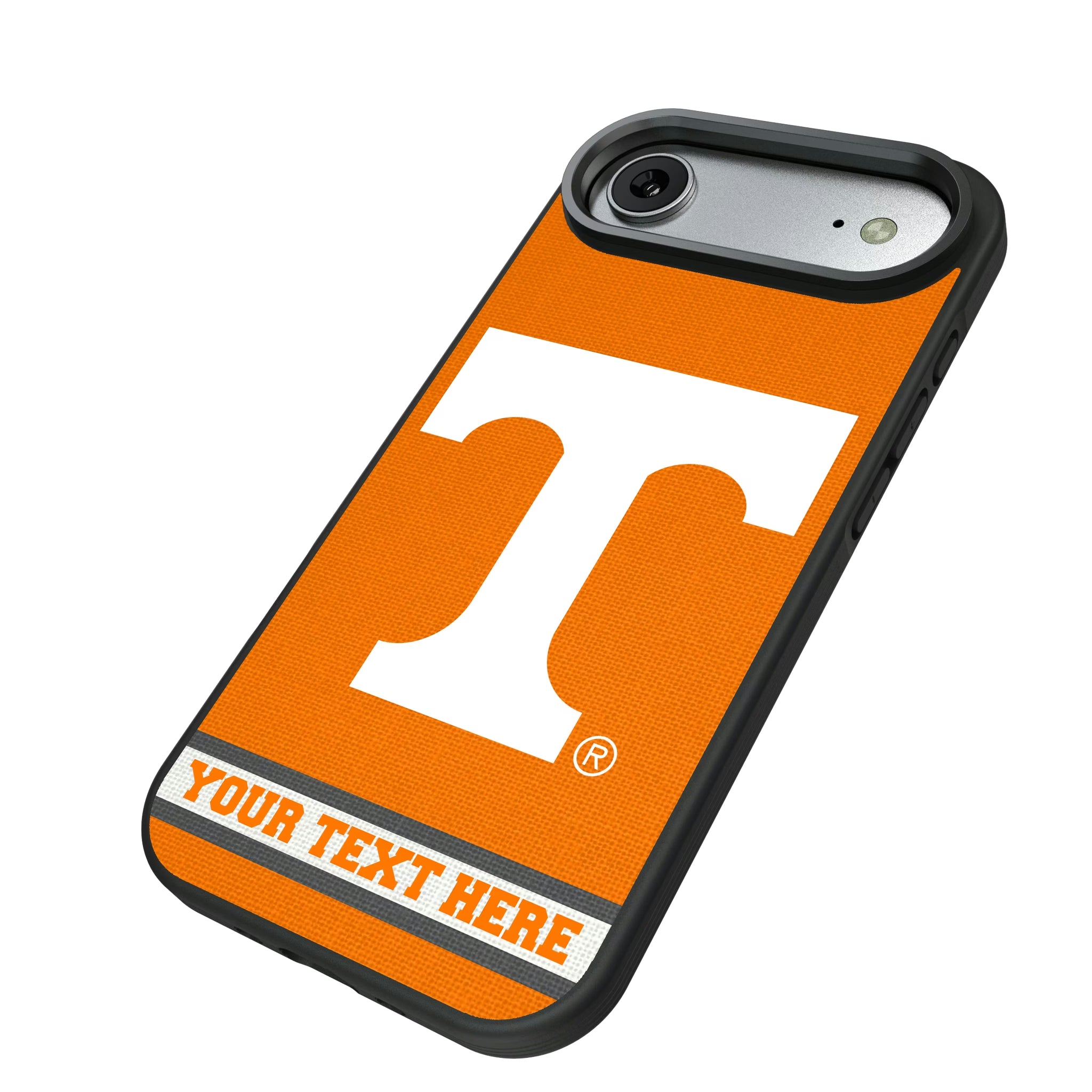 University of Tennessee Volunteers Personalized Stripe iPhone Bump Phone Case for Apple iPhone - Isometric View#Device_iPhone Air