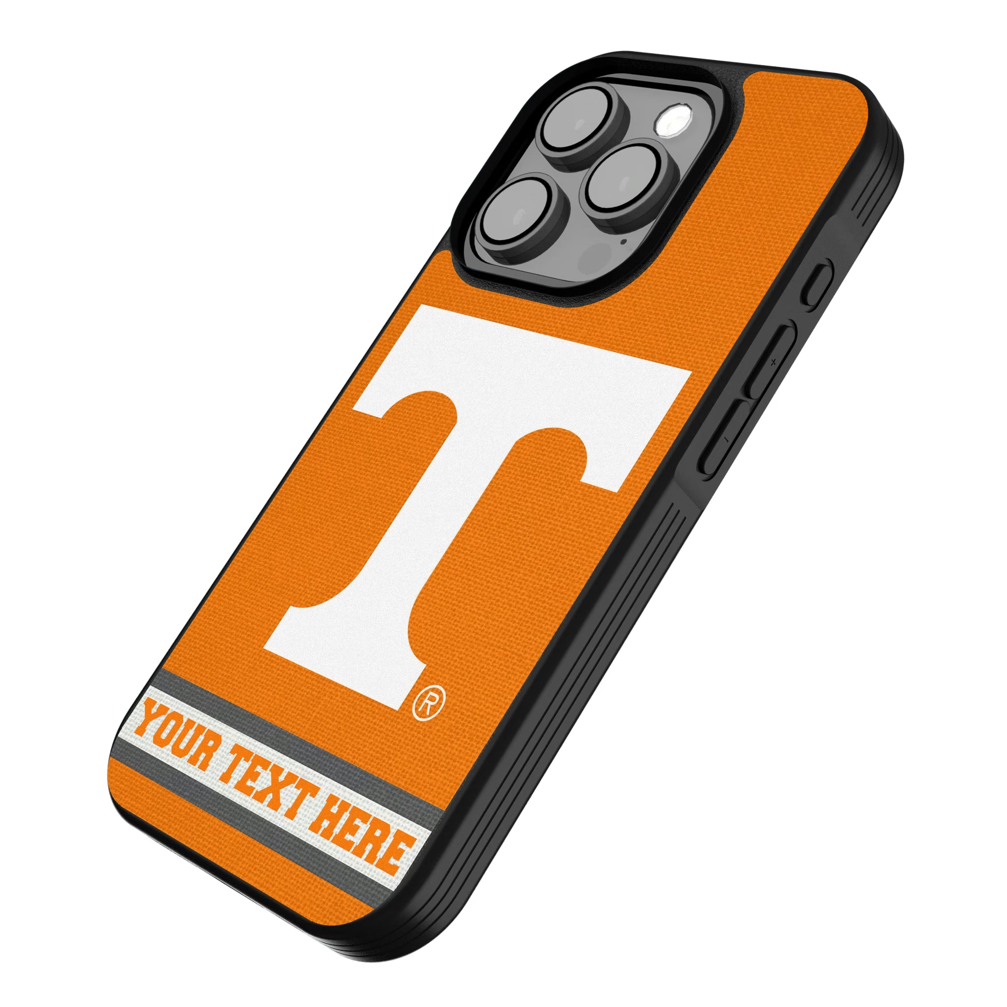 University of Tennessee Volunteers Personalized Stripe iPhone Bump Phone Case for Apple iPhone - Isometric View