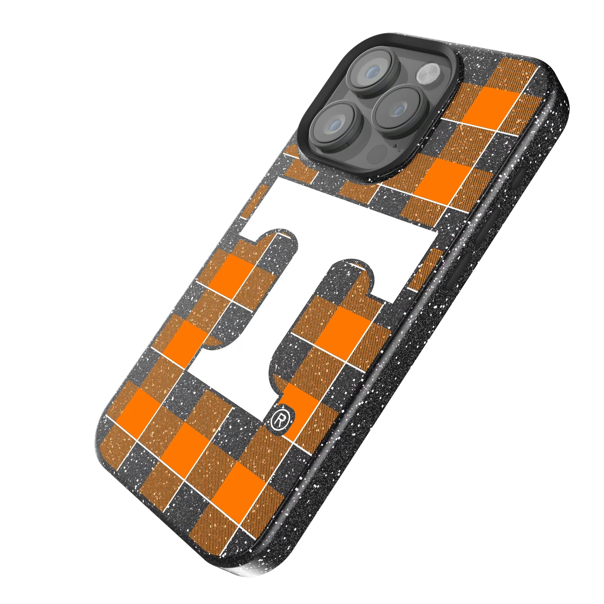 University of Tennessee Volunteers Plaid iPhone Bling Phone Case for Apple iPhone - Isometric View