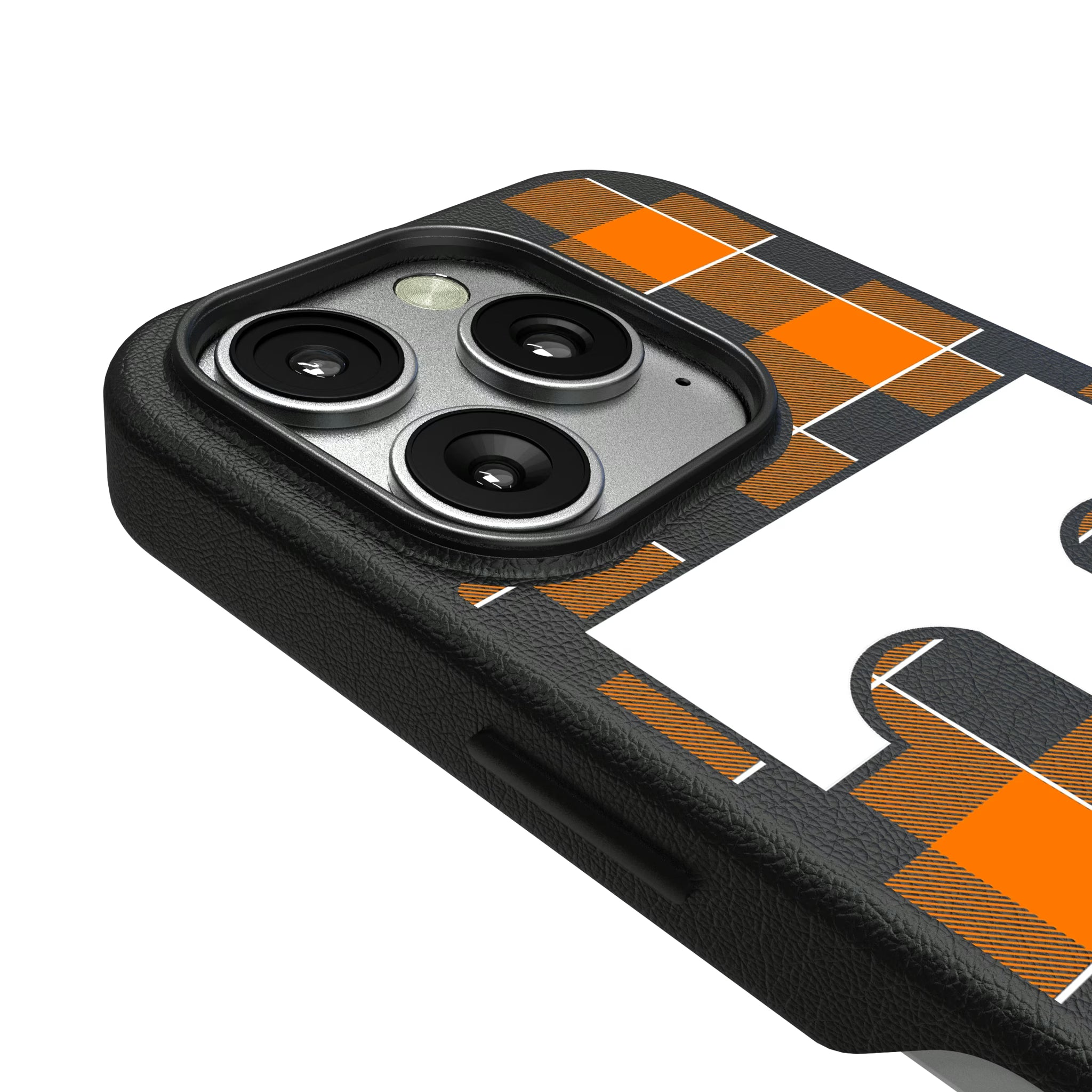 University of Tennessee Volunteers Plaid iPhone MagSafe Compatible Phone Case for Apple iPhone - Detail
