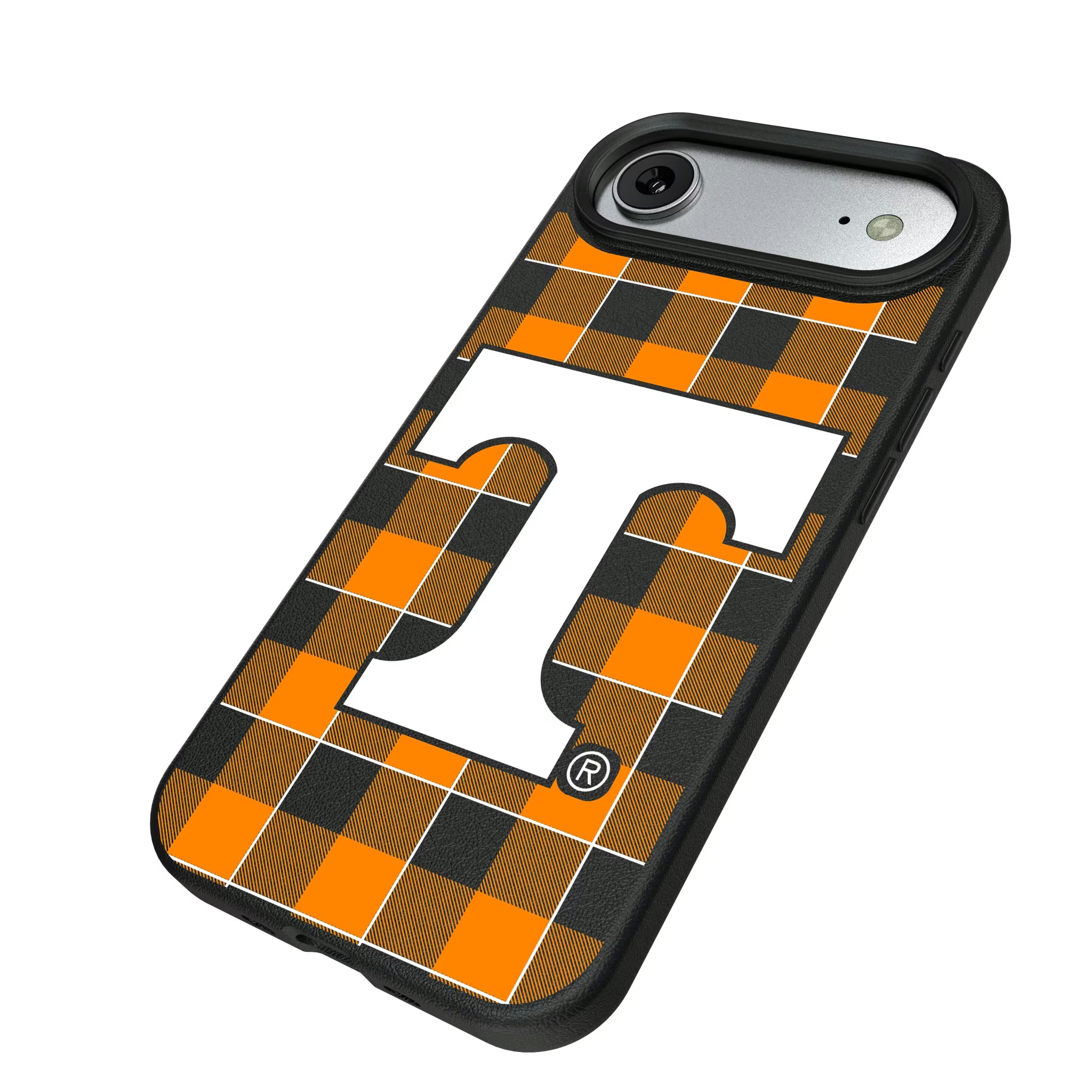University of Tennessee Volunteers Plaid iPhone MagSafe Compatible Phone Case for Apple iPhone - Isometric View#Device_iPhone Air