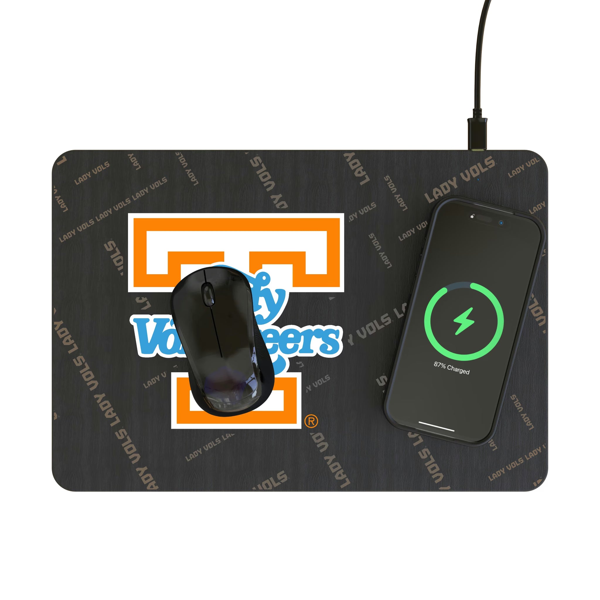 University of Tennessee Volunteers Quadtile 15-Watt Wireless Charger and Mouse Pad - Lifestyle