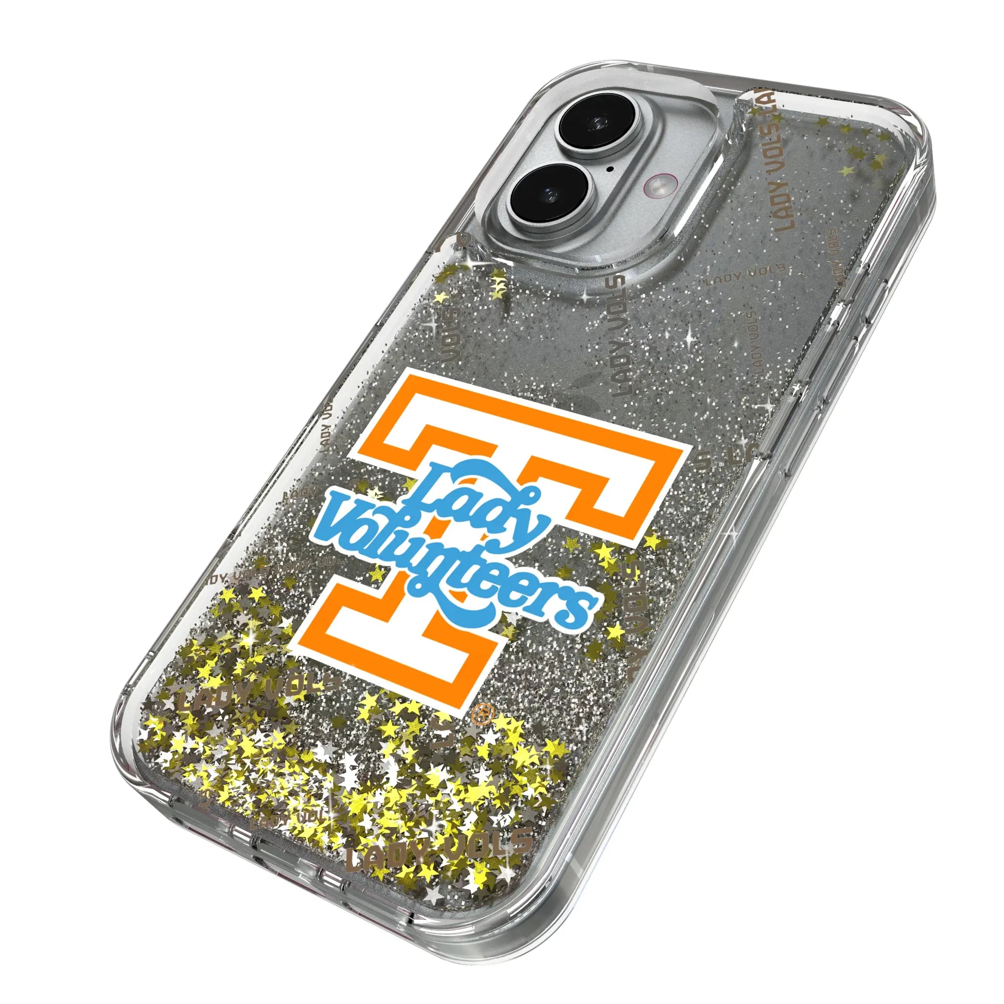 University of Tennessee Volunteers Quadtile iPhone Glitter Phone Case for Apple iPhone - Isometric View