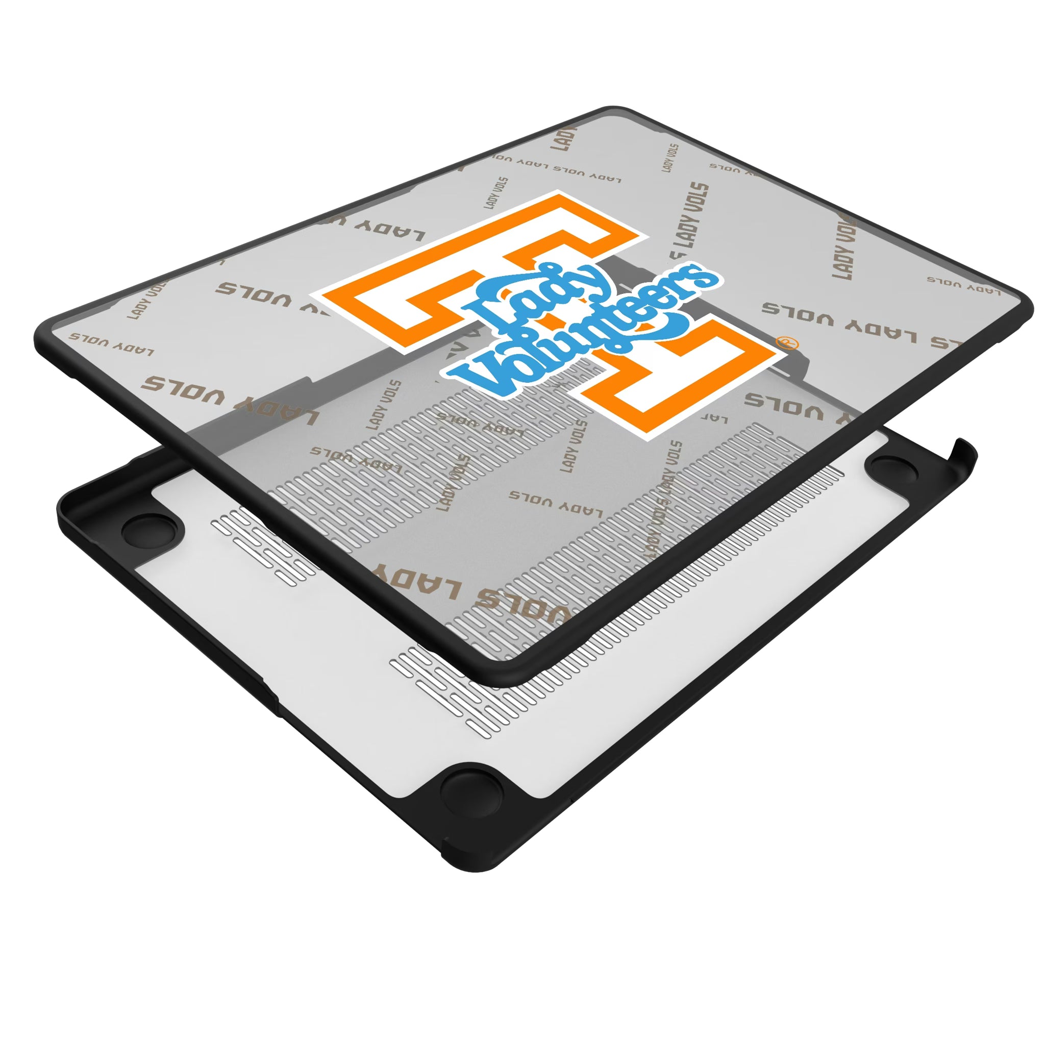 University of Tennessee Volunteers Quadtile MacBook Laptop Case for Apple MacBook - Isometric View#Device_MacBook Pro (14-inch, 2021) / MacBook Pro (14-inch, 2023) / MacBook Pro (14-inch, 2024)