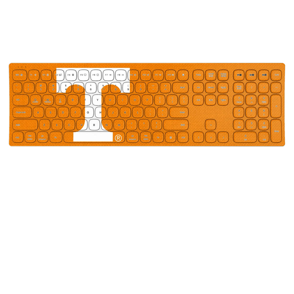 University of Tennessee Volunteers Solid KKB605 Curved Wireless Keyboard