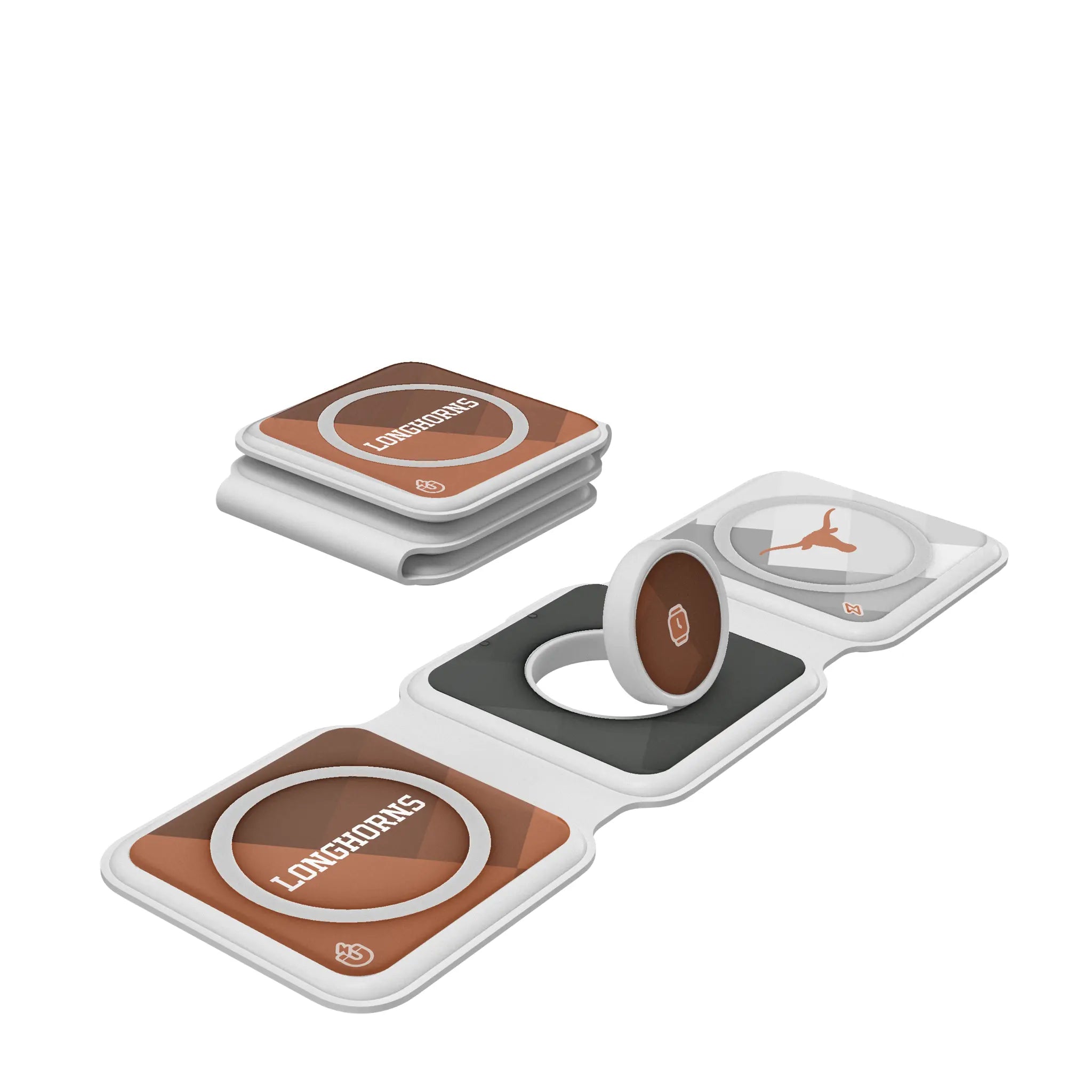 University of Texas Longhorns Color Block Foldable 3 in 1 Charger
