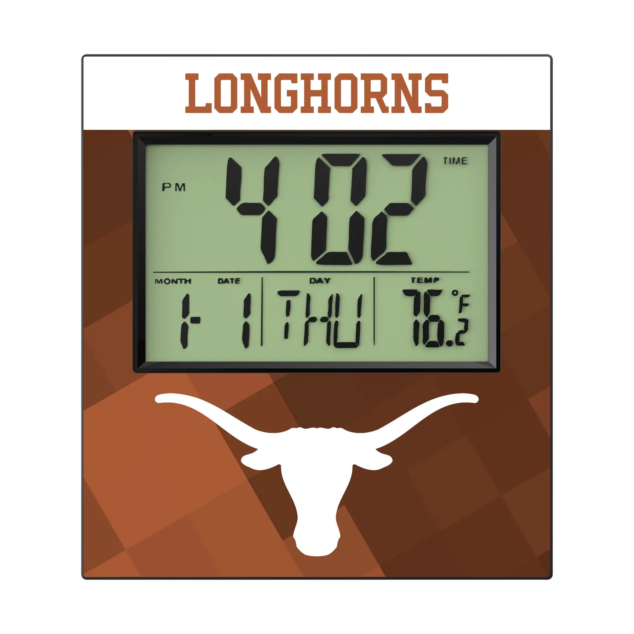 University of Texas Longhorns Color Block Wall Clock