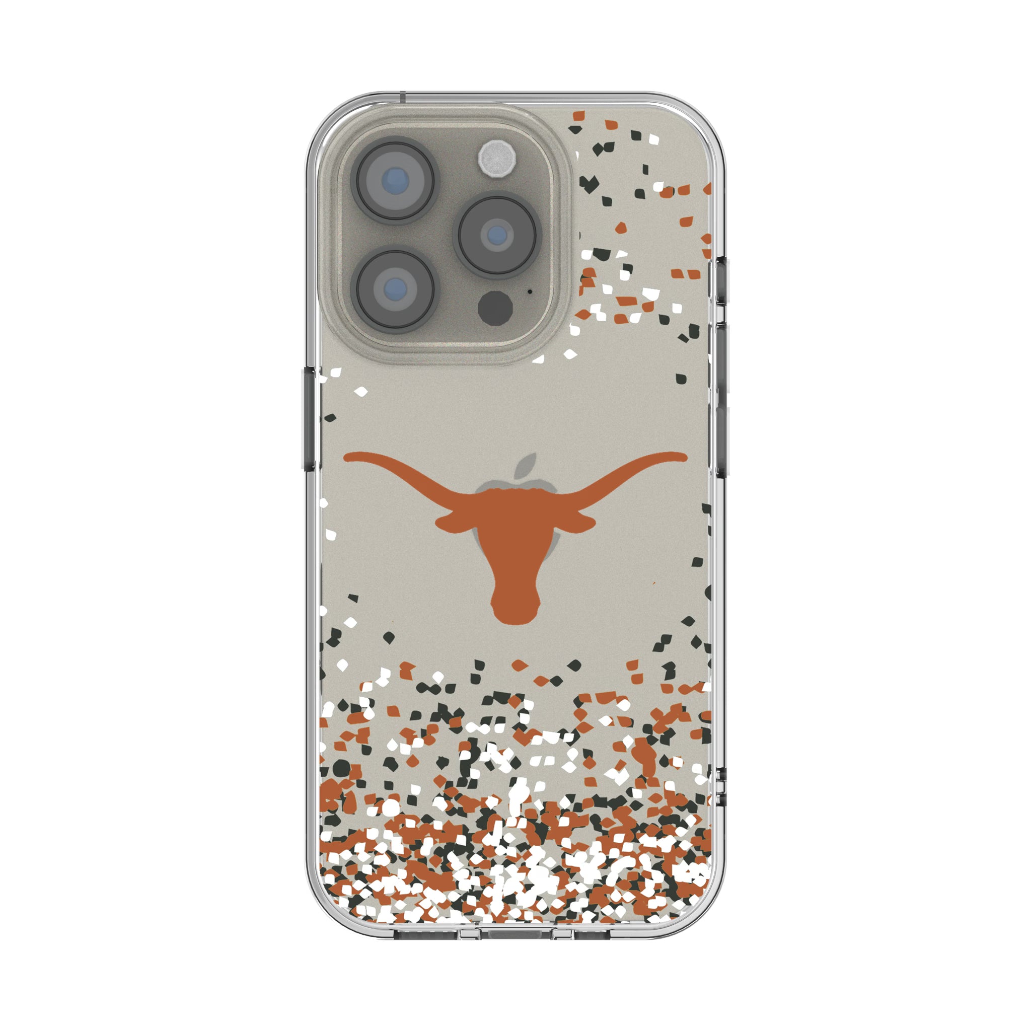 University of Texas Longhorns Confetti iPhone Clear Phone Case for Apple iPhone