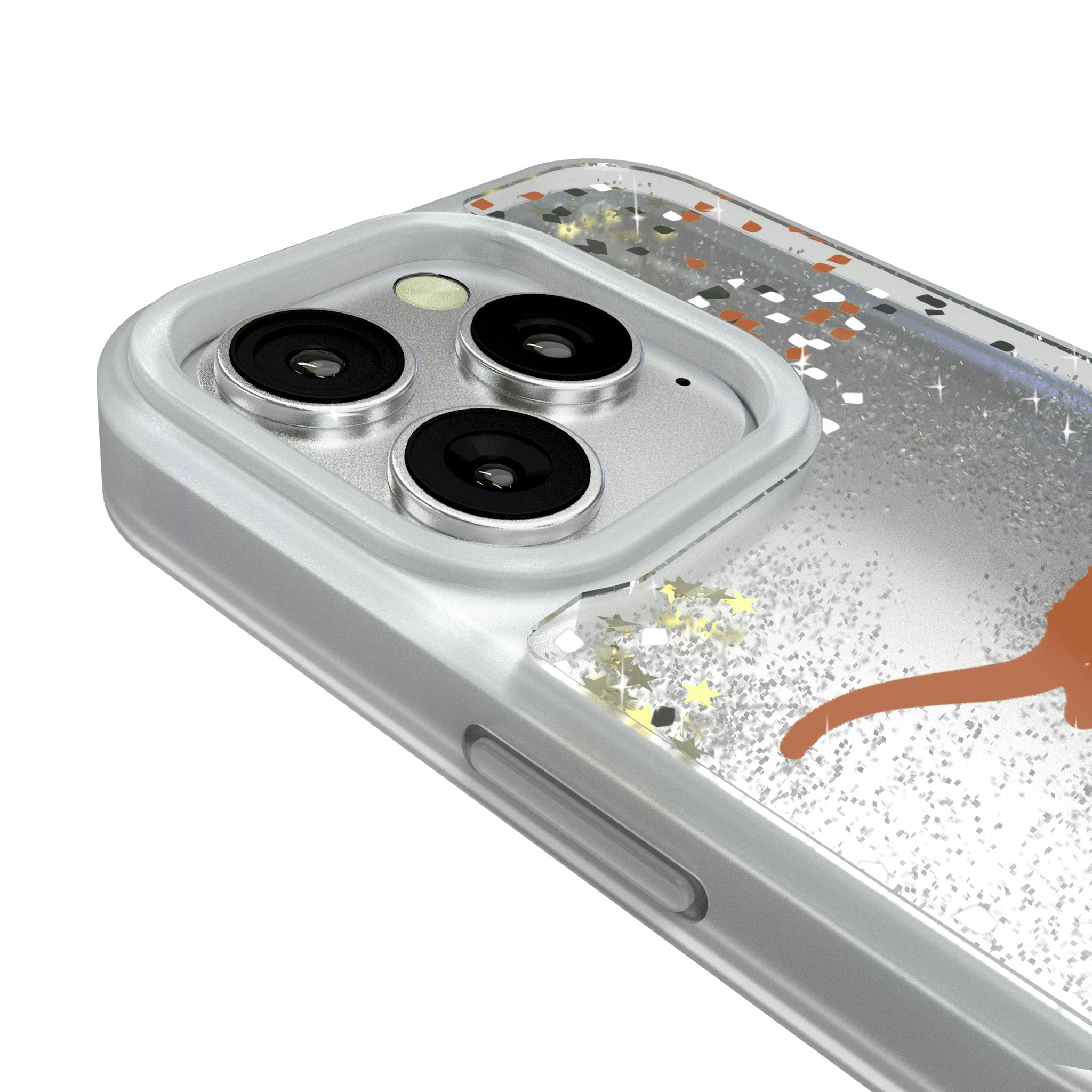 University of Texas Longhorns Confetti iPhone Glitter Phone Case for Apple iPhone - Detail#Device_iPhone 16 Pro