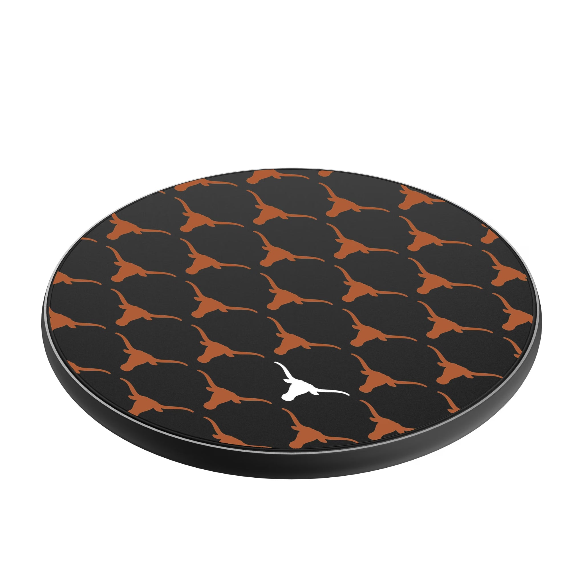 University of Texas Longhorns Fashion Pattern 15-Watt Wireless Charger - Isometric View