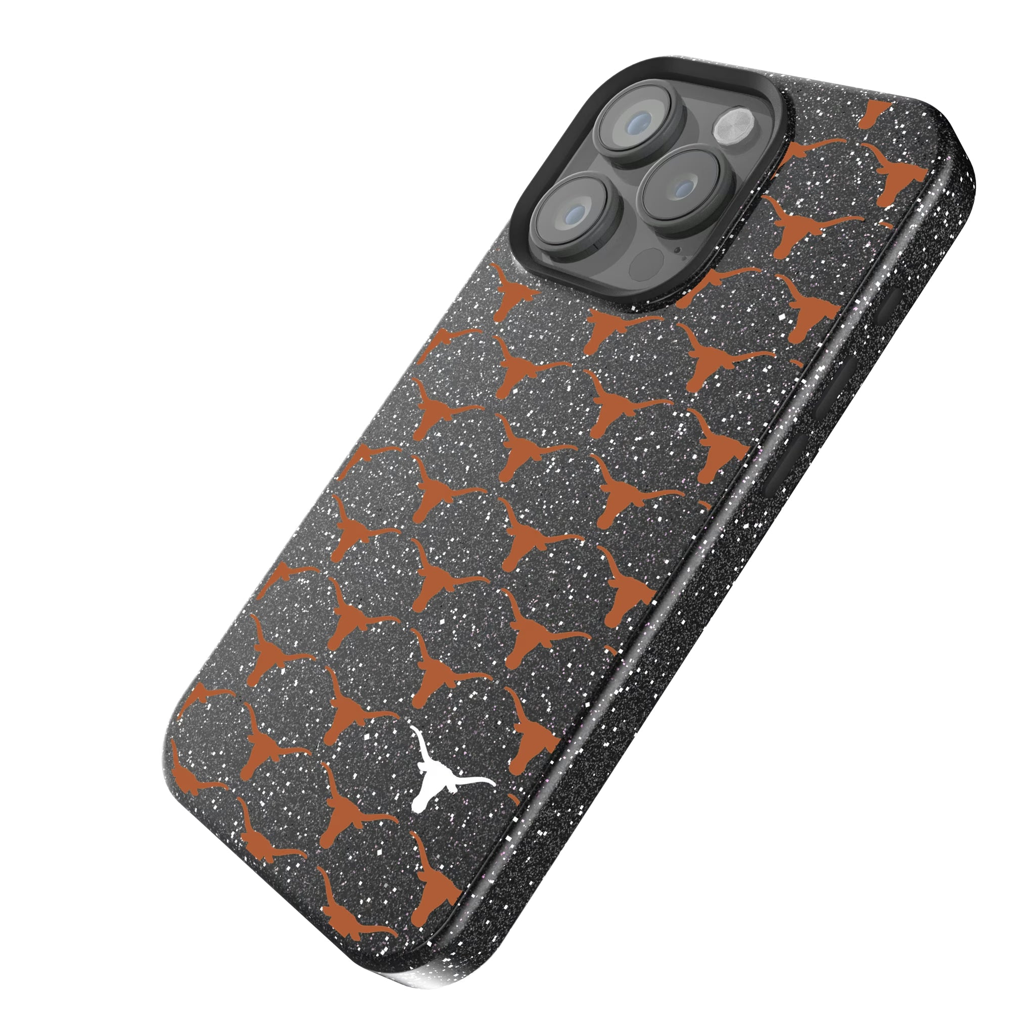 University of Texas Longhorns Fashion Pattern iPhone Bling Phone Case for Apple iPhone - Isometric View