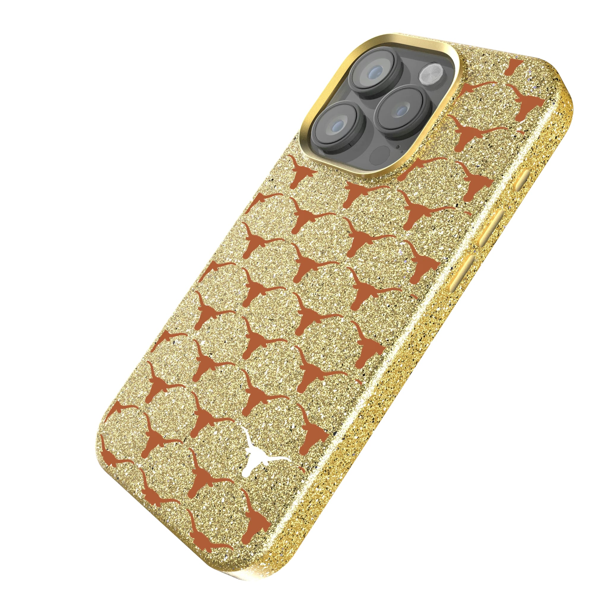 University of Texas Longhorns Fashion Pattern iPhone Bling Phone Case for Apple iPhone - Isometric View