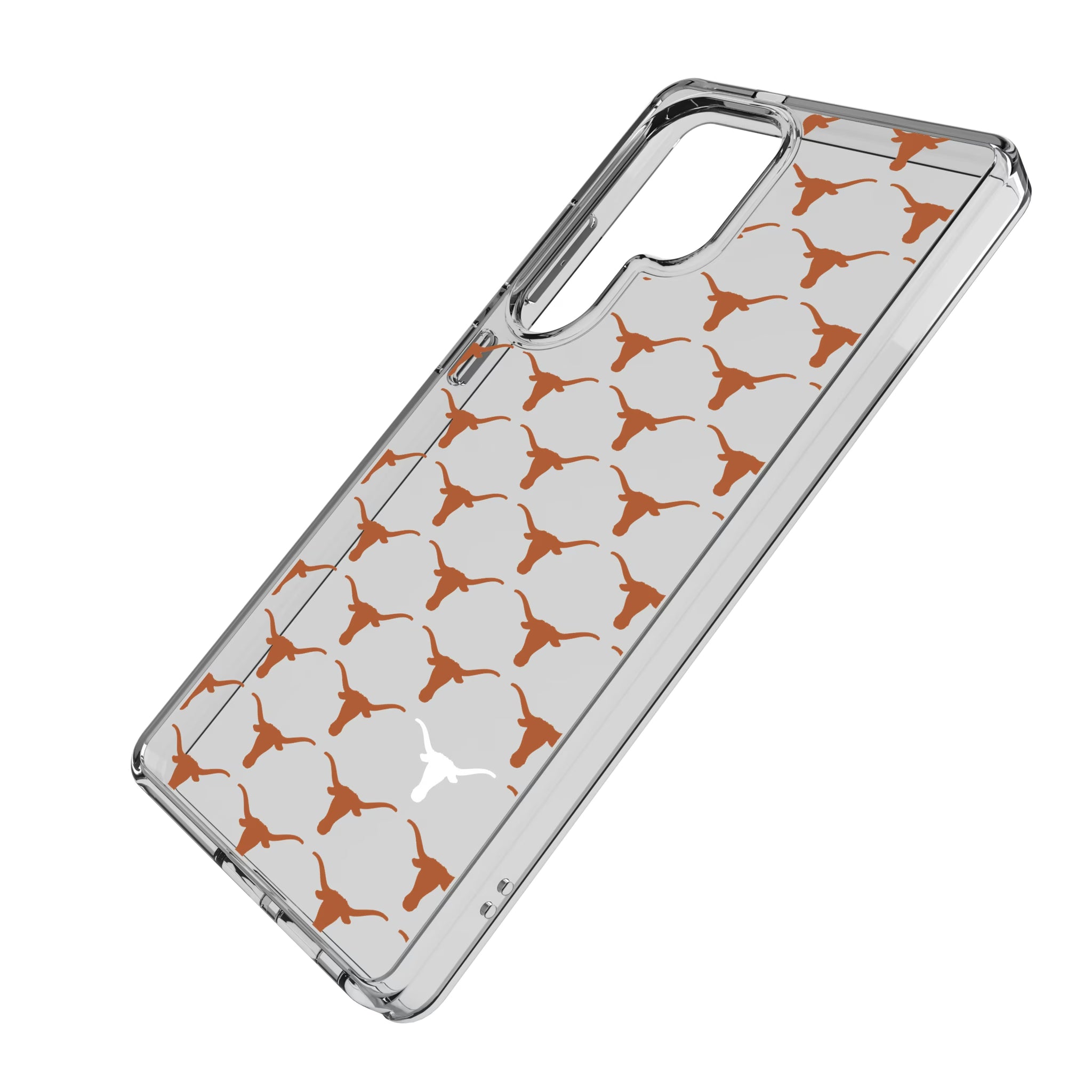 University of Texas Longhorns Fashion Pattern Galaxy Clear Phone Case for Samsung Galaxy - Isometric View