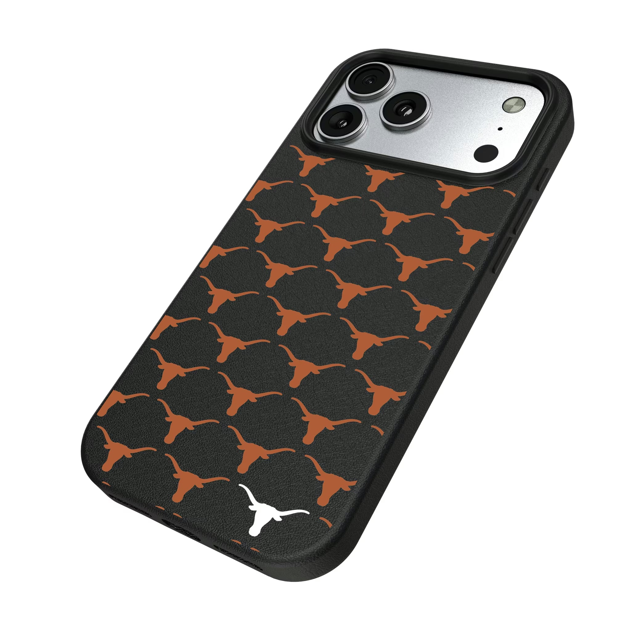 University of Texas Longhorns Fashion Pattern iPhone MagSafe Compatible Phone Case for Apple iPhone - Isometric View#Device_iPhone 17 Pro Max