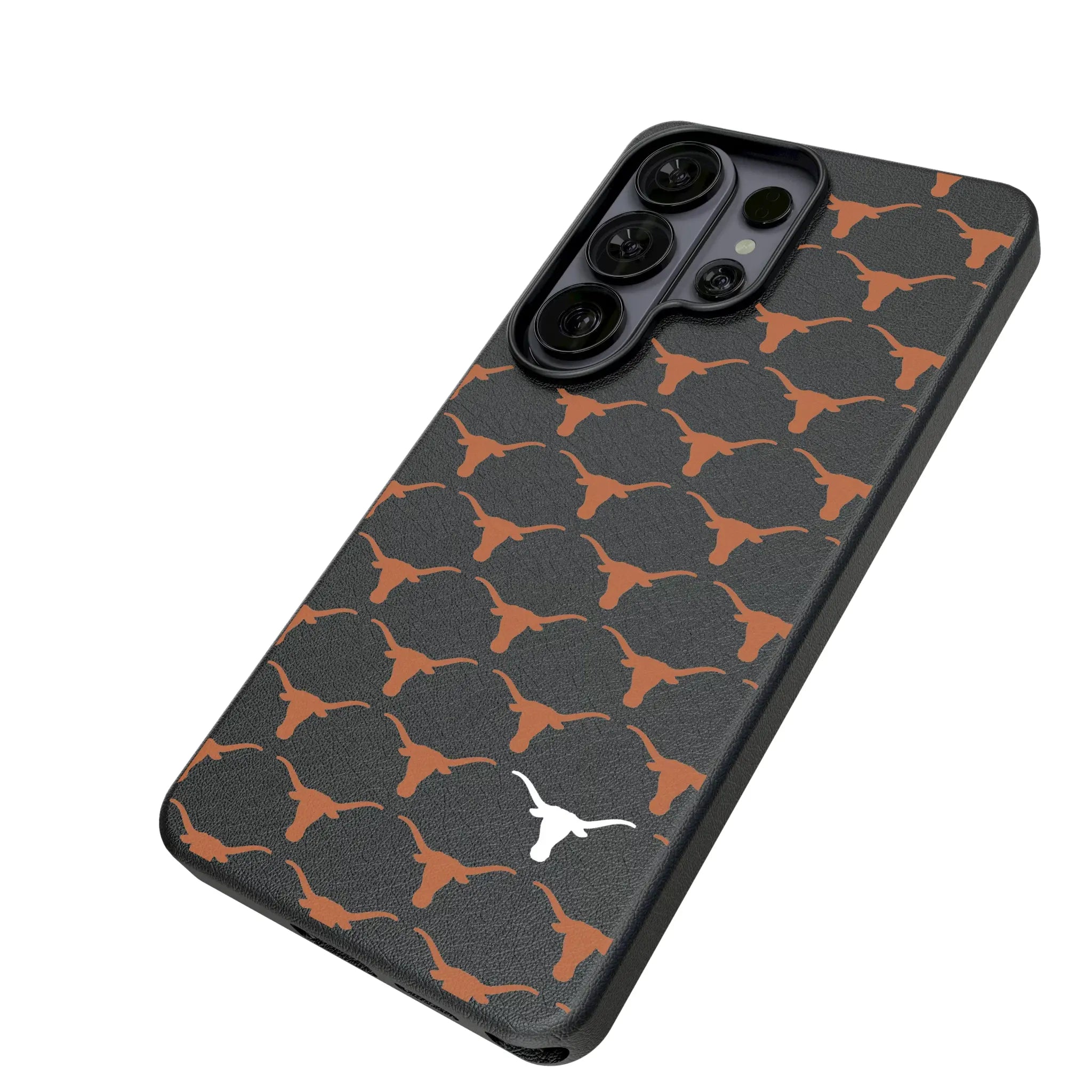 University of Texas Longhorns Fashion Pattern Galaxy MagSafe Compatible Phone Case for Samsung Galaxy - Isometric View#Device_Galaxy S26 Ultra
