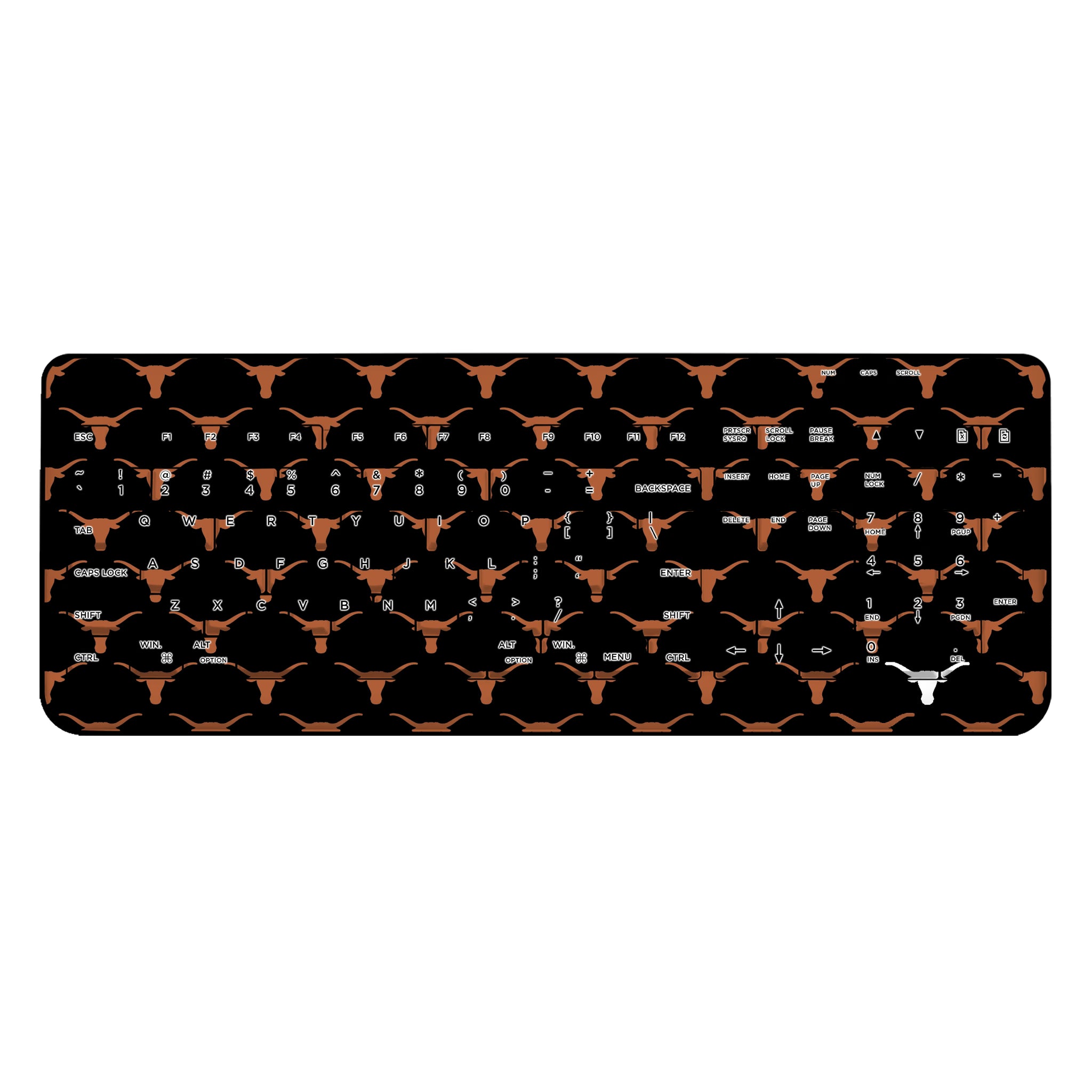 University of Texas Longhorns Fashion Pattern Wireless USB Keyboard