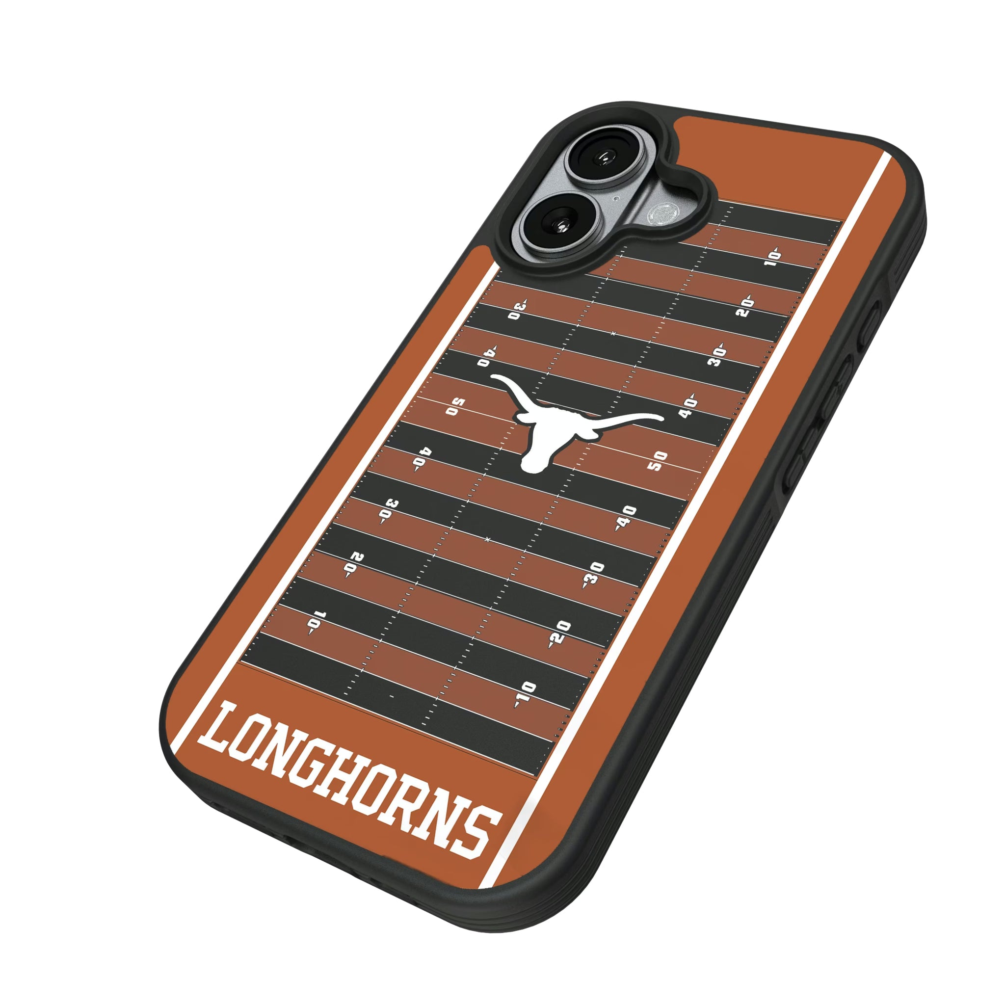 University of Texas Longhorns Field iPhone Bump Phone Case for Apple iPhone - Isometric View#Device_iPhone 17