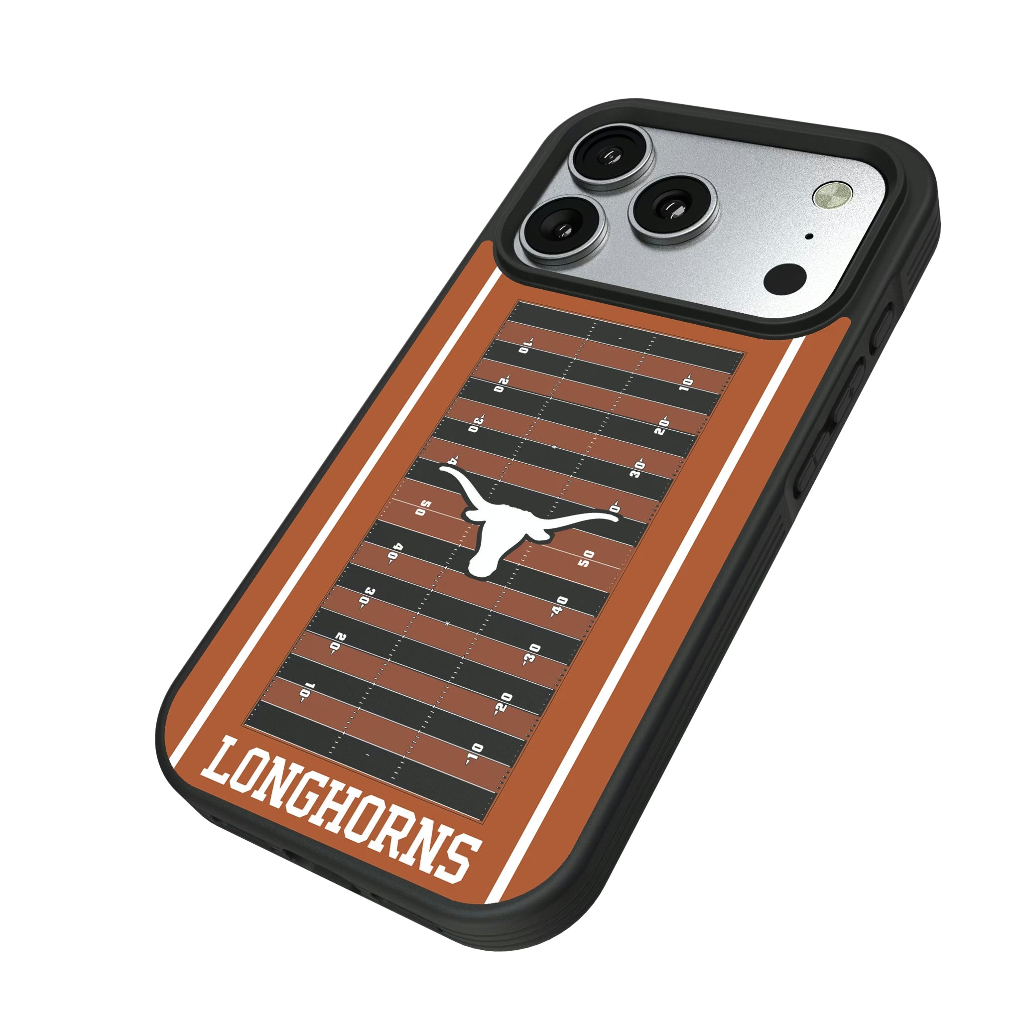 University of Texas Longhorns Field iPhone Bump Phone Case for Apple iPhone - Isometric View#Device_iPhone 17 Pro