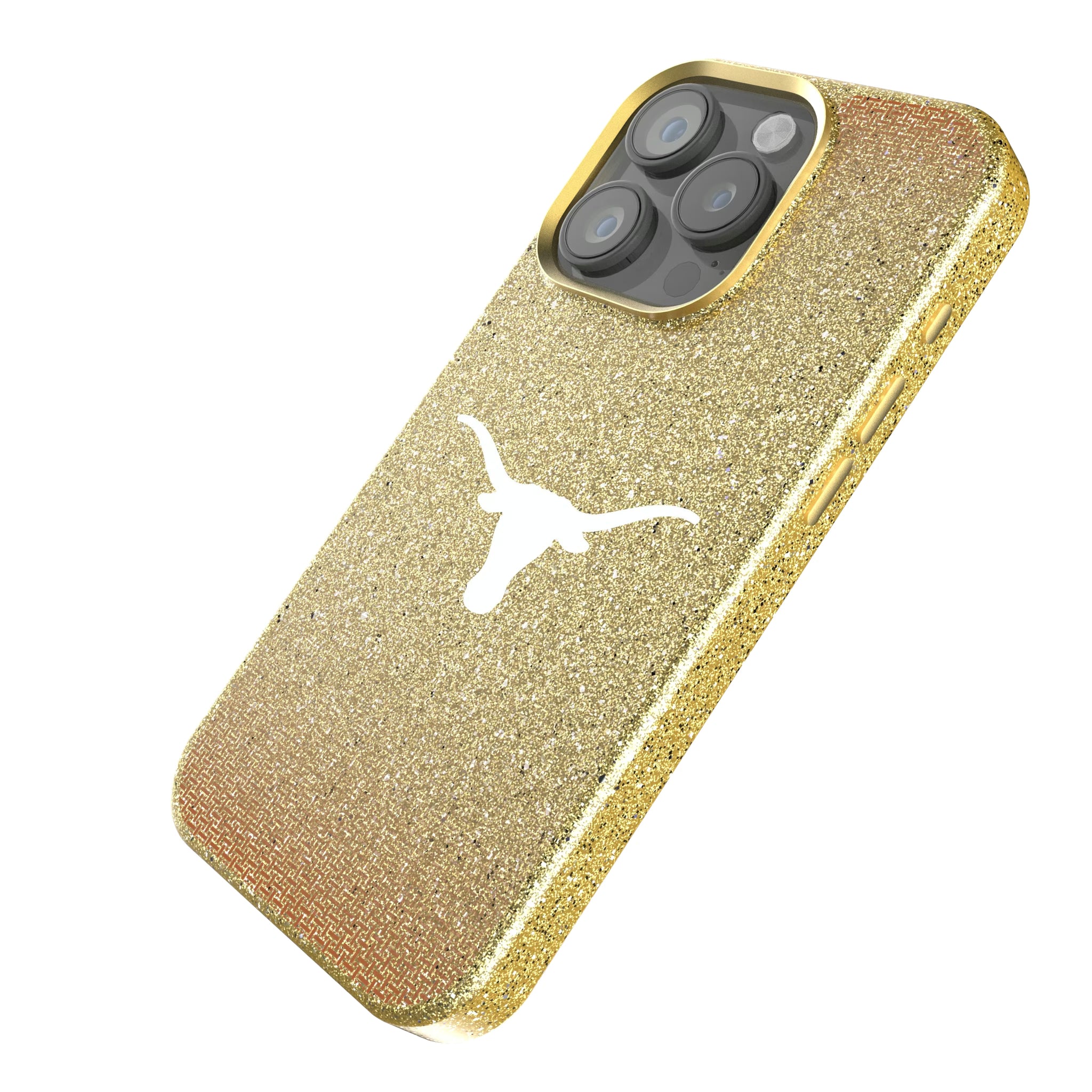 University of Texas Longhorns Linen iPhone Bling Phone Case for Apple iPhone - Isometric View