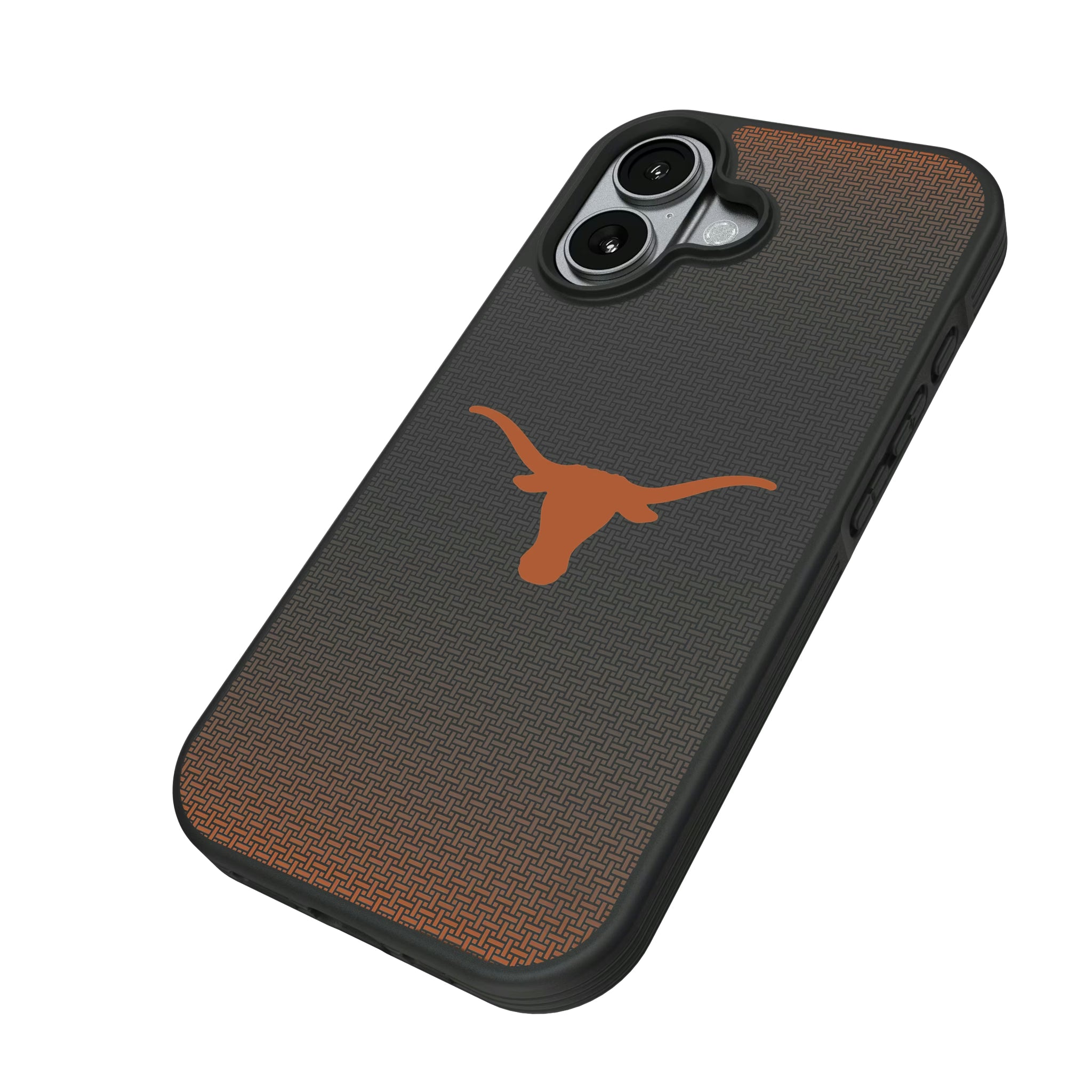 University of Texas Longhorns Linen iPhone Bump Phone Case for Apple iPhone - Isometric View#Device_iPhone 17