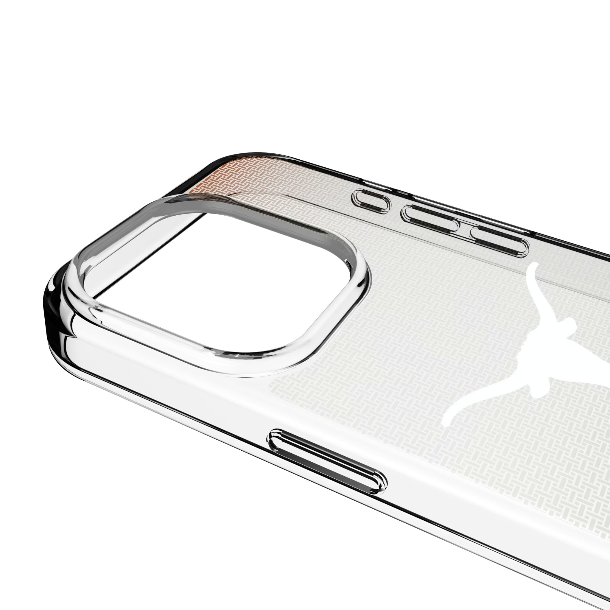 University of Texas Longhorns Linen iPhone Clear Phone Case for Apple iPhone - Detail