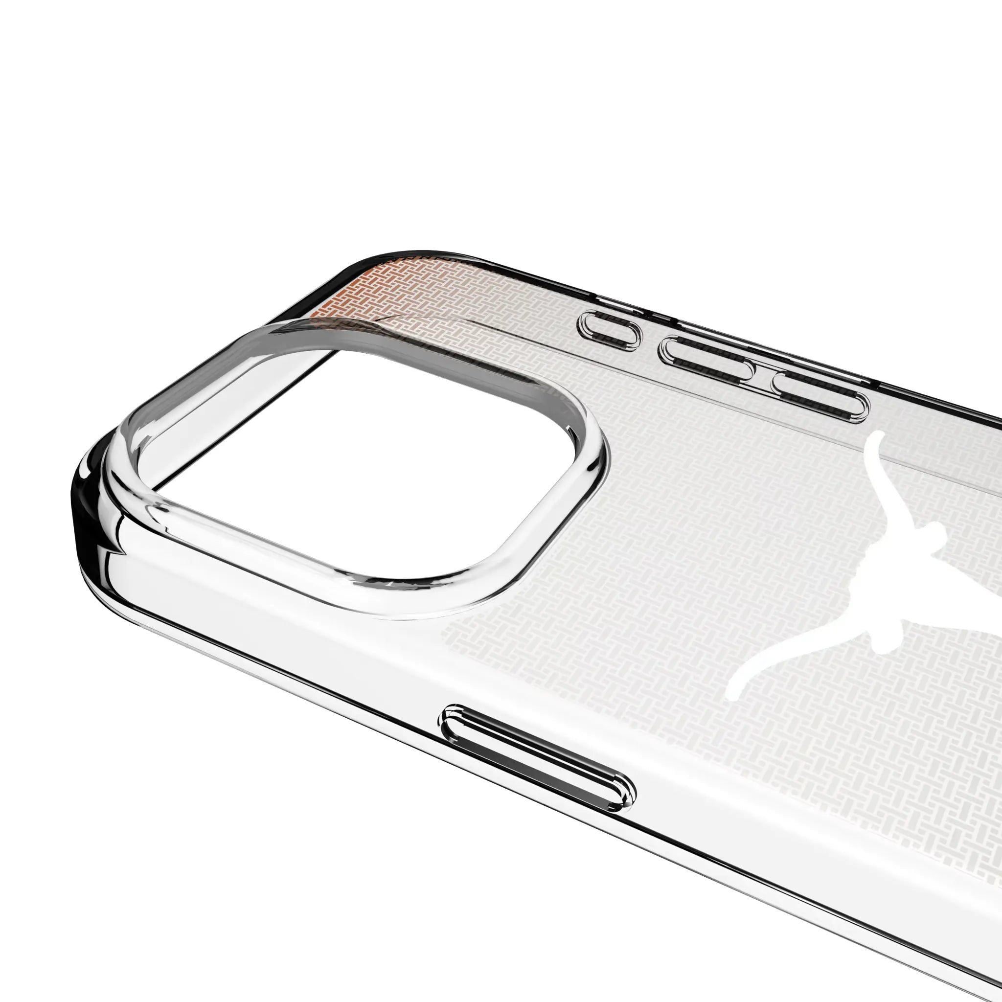 University of Texas Longhorns Linen iPhone Clear Phone Case for Apple iPhone - Detail