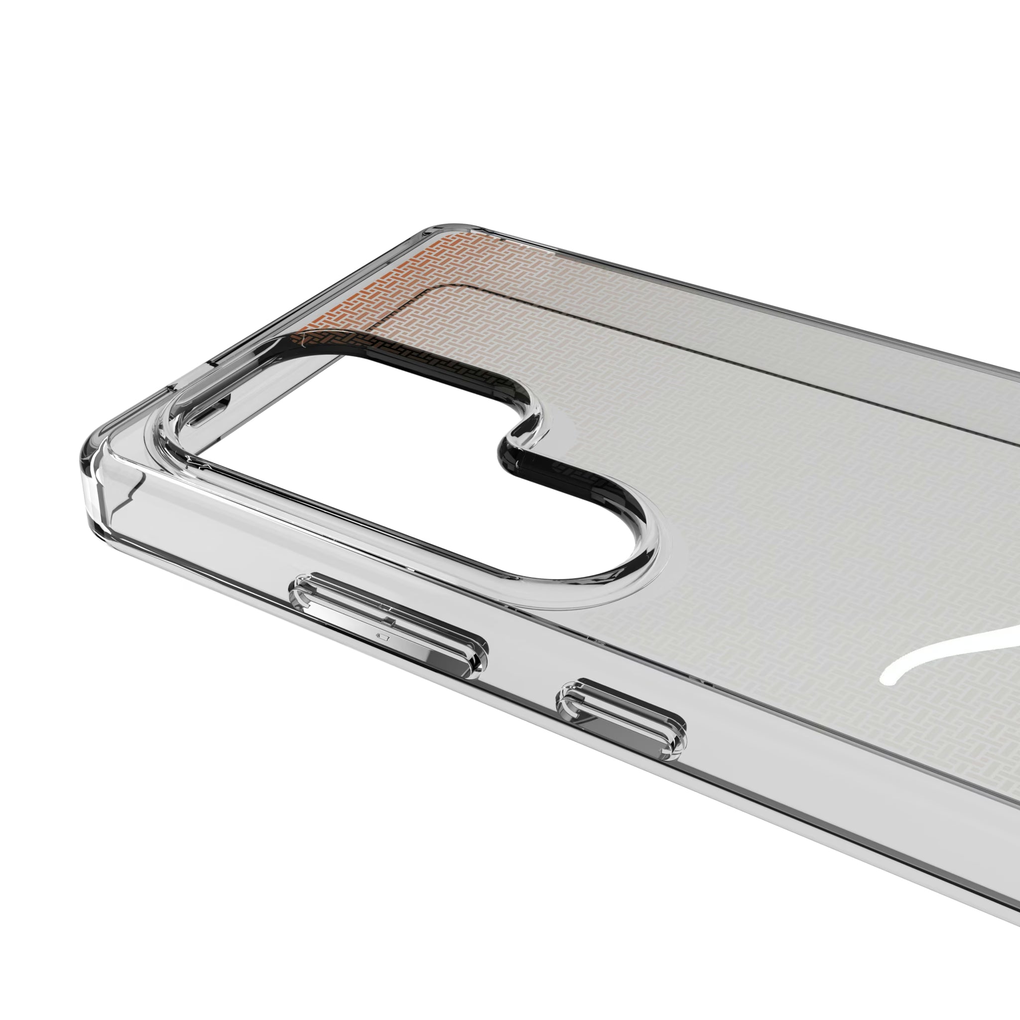 University of Texas Longhorns Linen Galaxy Clear Phone Case for Samsung Galaxy - Detail