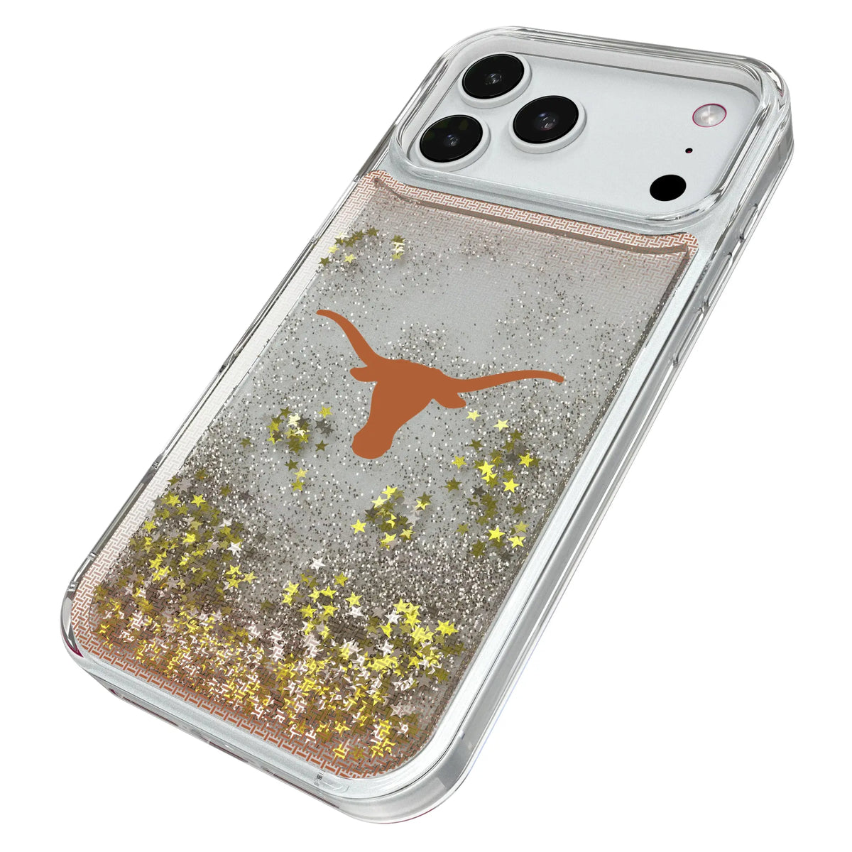 University of Texas Longhorns Linen iPhone Glitter Phone Case for Apple iPhone - Isometric View#Device_iPhone 18 Pro Max