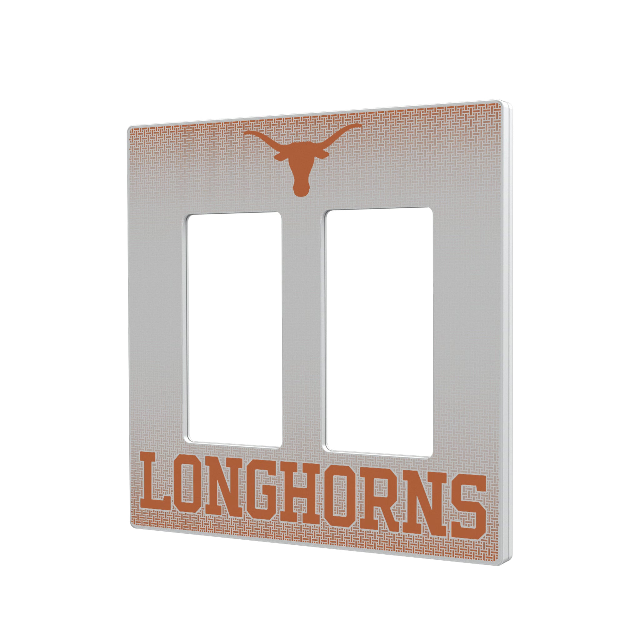 University of Texas Longhorns Linen Hidden-Screw Light Switch Plate#Style_Double Rocker