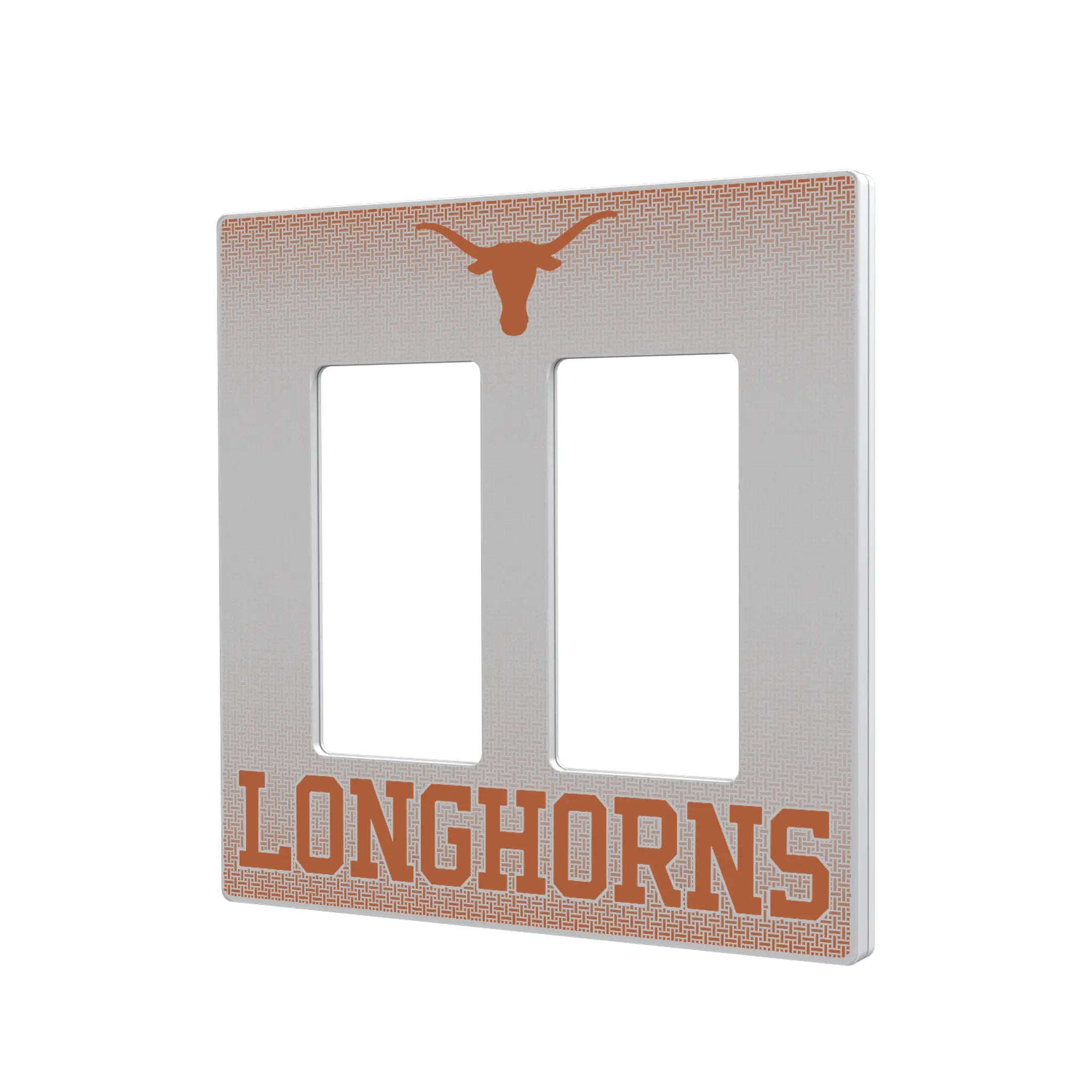 University of Texas Longhorns Linen Hidden-Screw Light Switch Plate#Style_Double Rocker