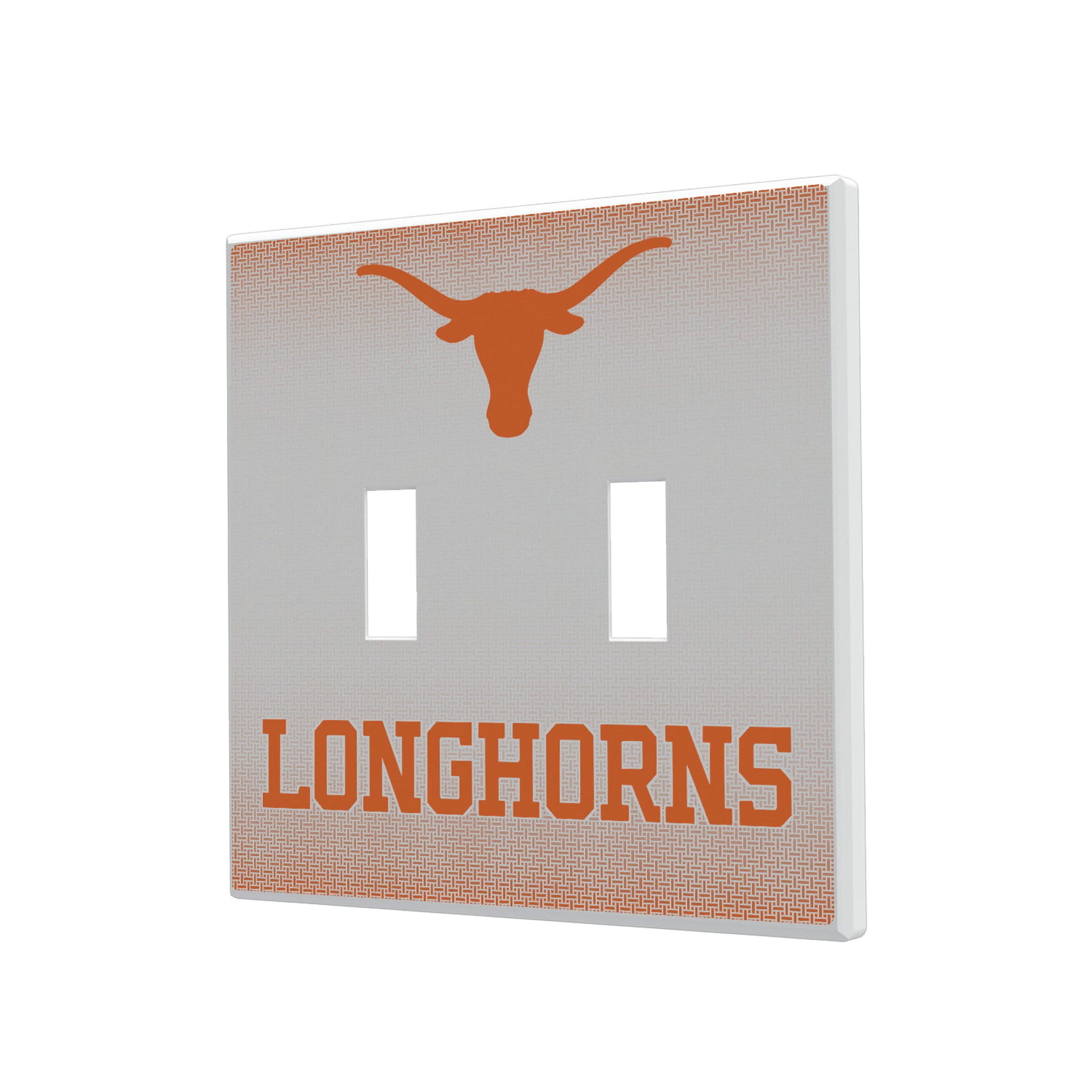 University of Texas Longhorns Linen Hidden-Screw Light Switch Plate#Style_Double Toggle