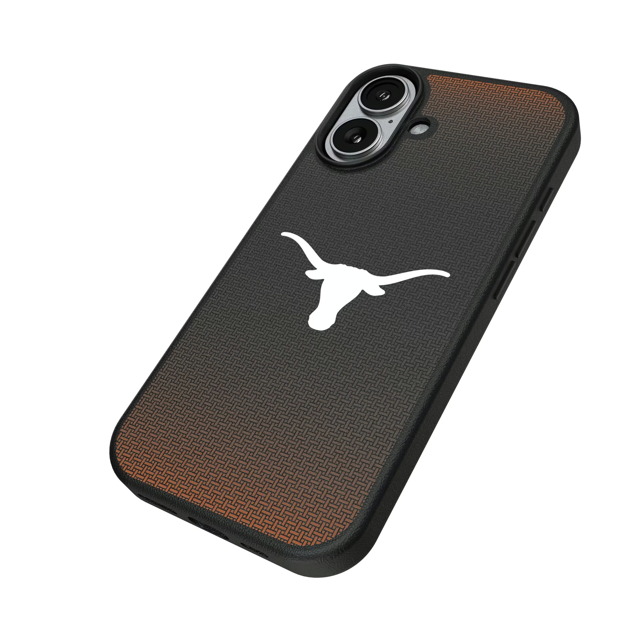 University of Texas Longhorns Linen iPhone MagSafe Compatible Phone Case for Apple iPhone - Isometric View#Device_iPhone 17