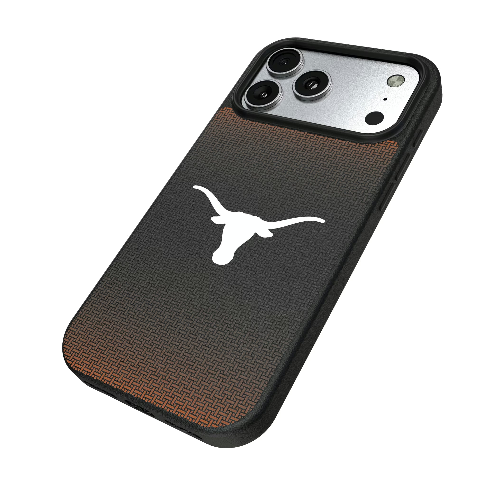 University of Texas Longhorns Linen iPhone MagSafe Compatible Phone Case for Apple iPhone - Isometric View#Device_iPhone 17 Pro Max