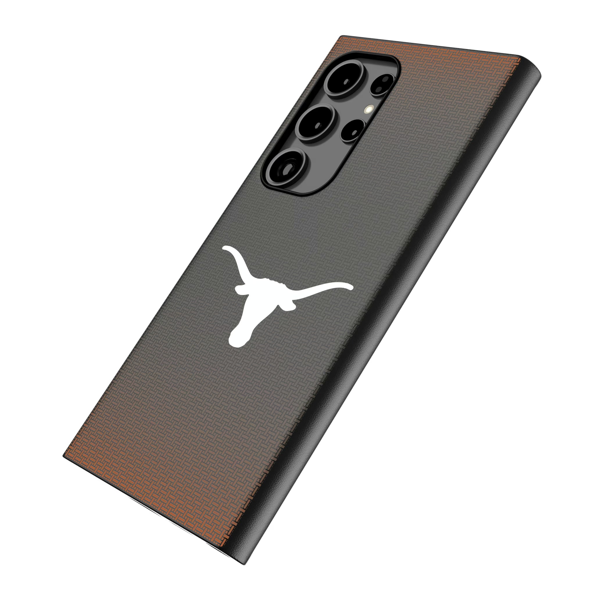 University of Texas Longhorns Linen Galaxy MagSafe Compatible Phone Case for Samsung Galaxy - Isometric View