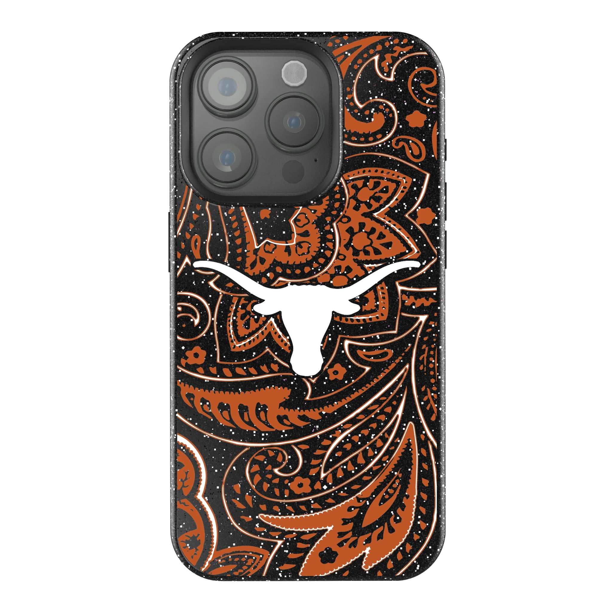 University of Texas Longhorns Paisley iPhone Bling Phone Case for Apple iPhone