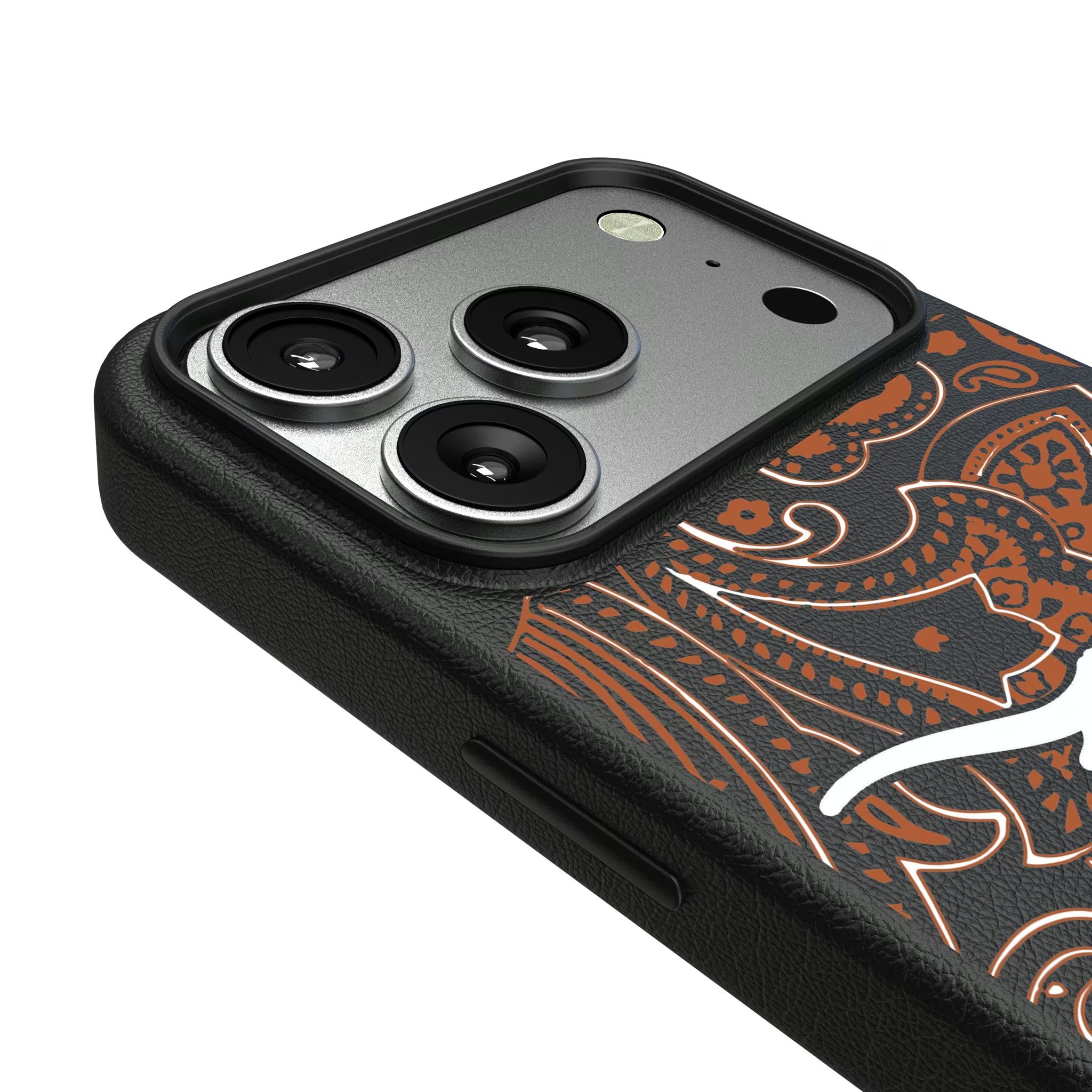 University of Texas Longhorns Paisley iPhone MagSafe Compatible Phone Case for Apple iPhone - Detail#Device_iPhone 17 Pro