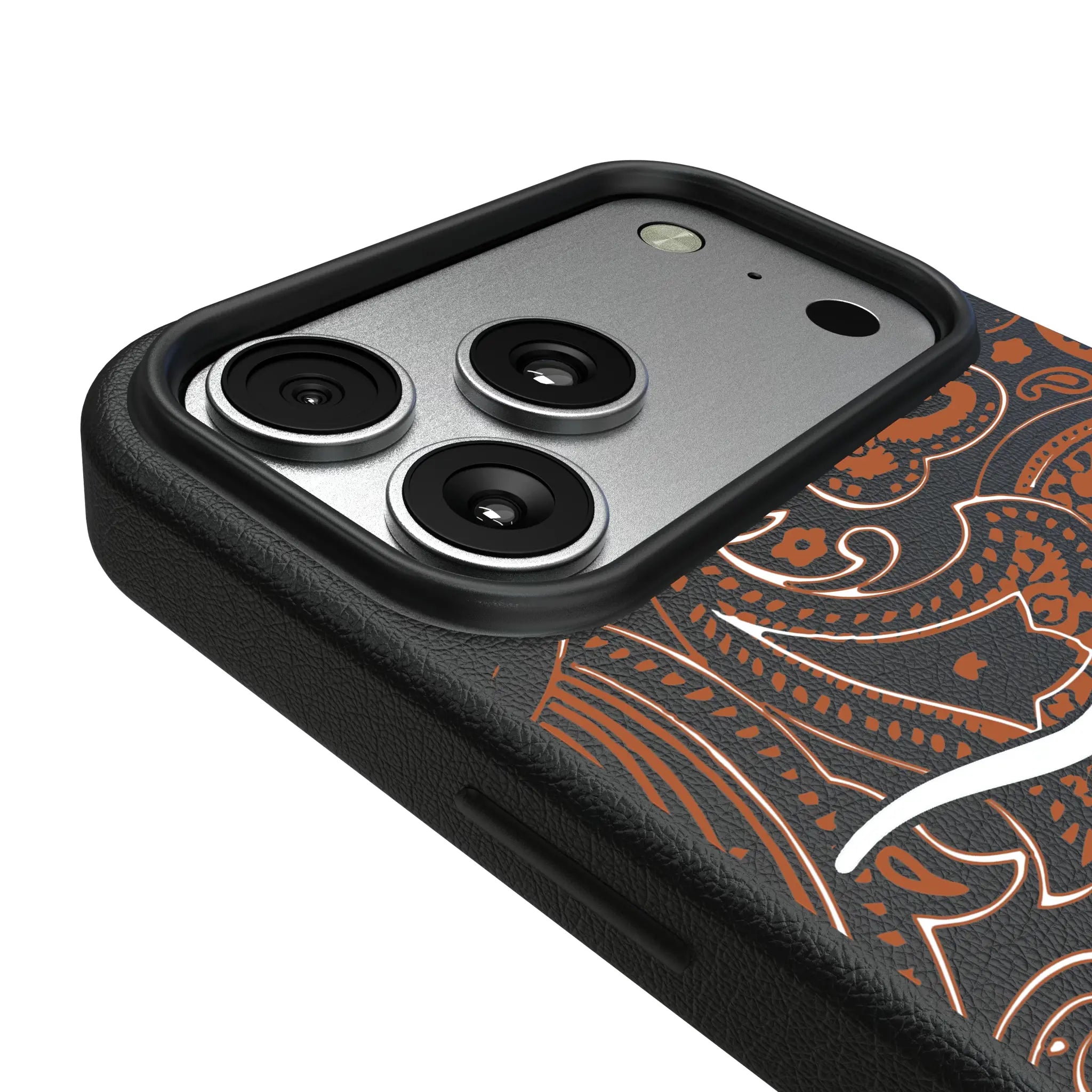 University of Texas Longhorns Paisley iPhone MagSafe Compatible Phone Case for Apple iPhone - Detail#Device_iPhone 17 Pro Max