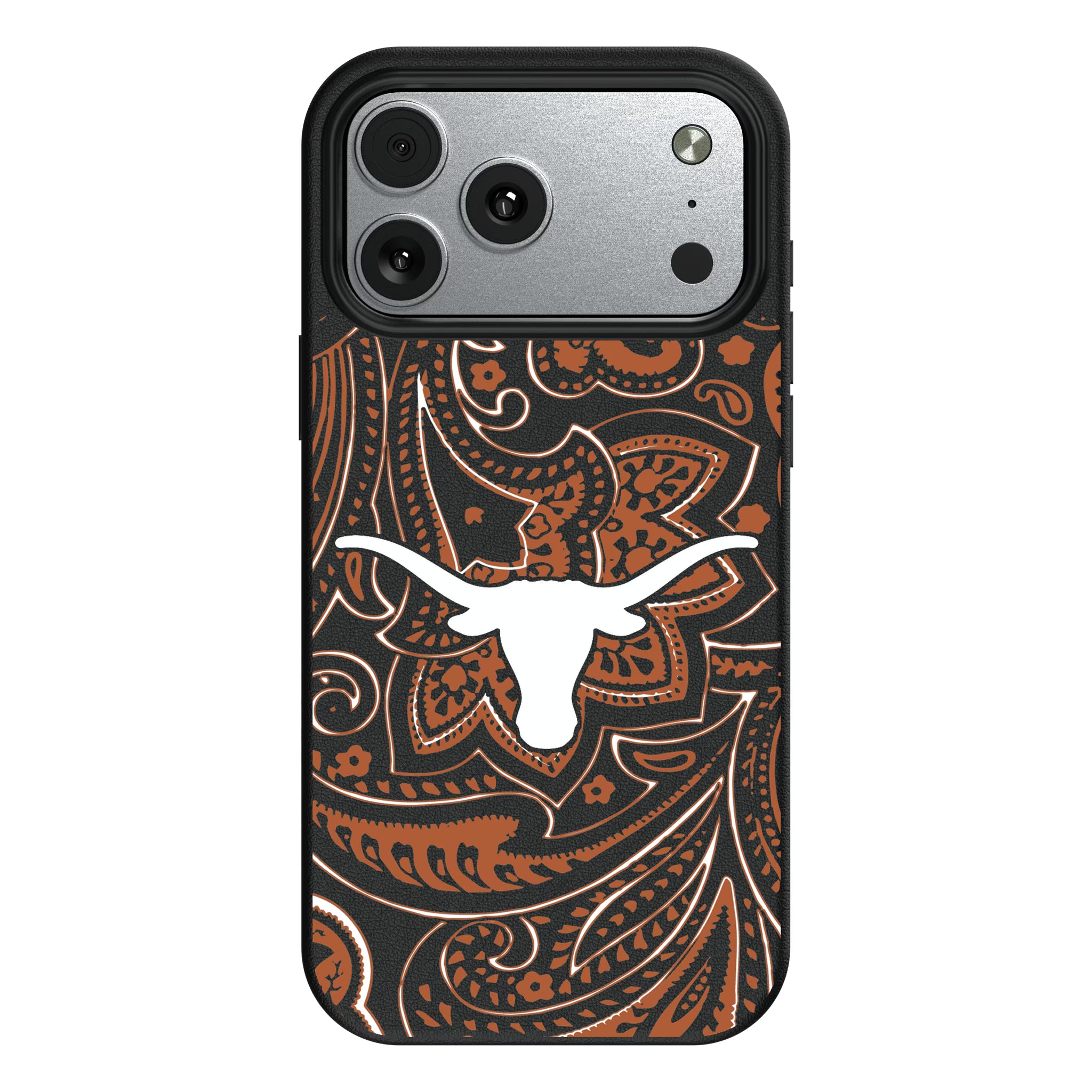 University of Texas Longhorns Paisley iPhone MagSafe Compatible Phone Case for Apple iPhone#Device_iPhone 17 Pro Max