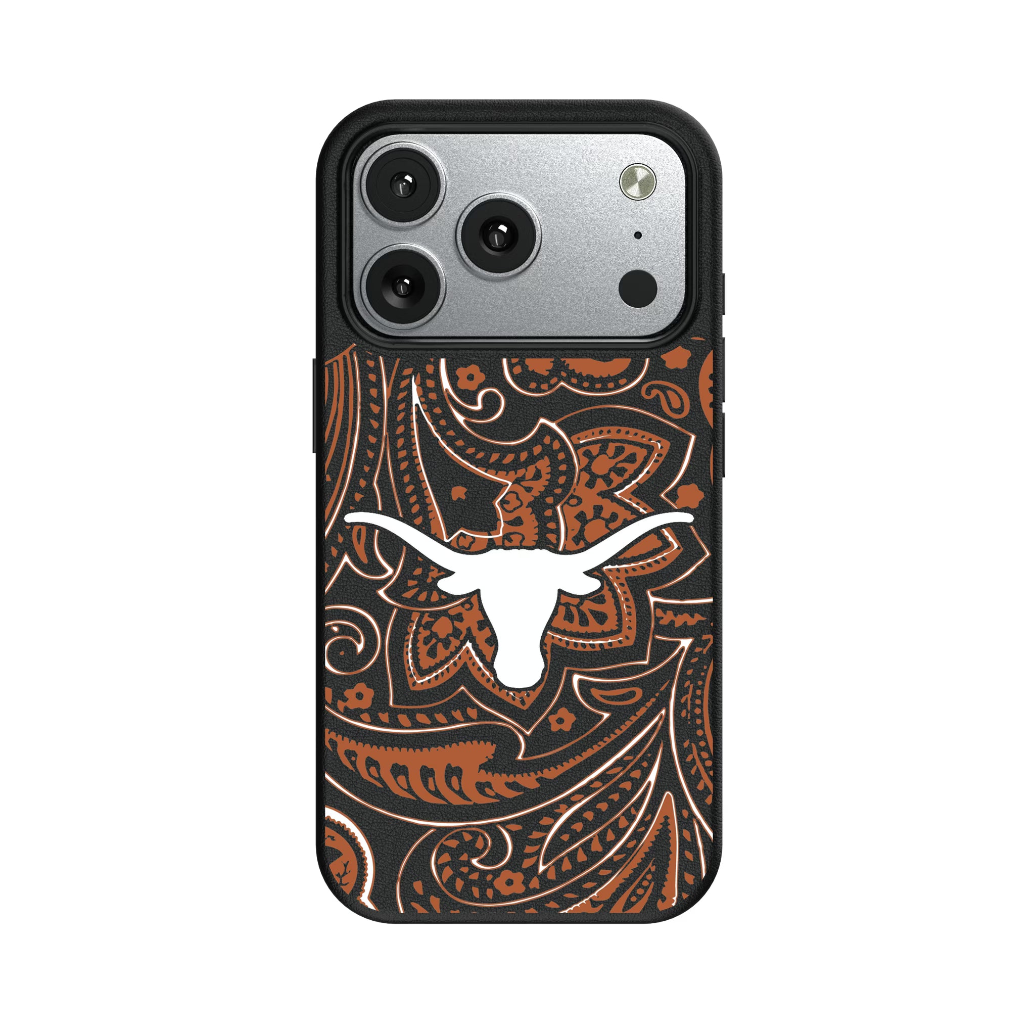 University of Texas Longhorns Paisley iPhone MagSafe Compatible Phone Case for Apple iPhone#Device_iPhone 17 Pro