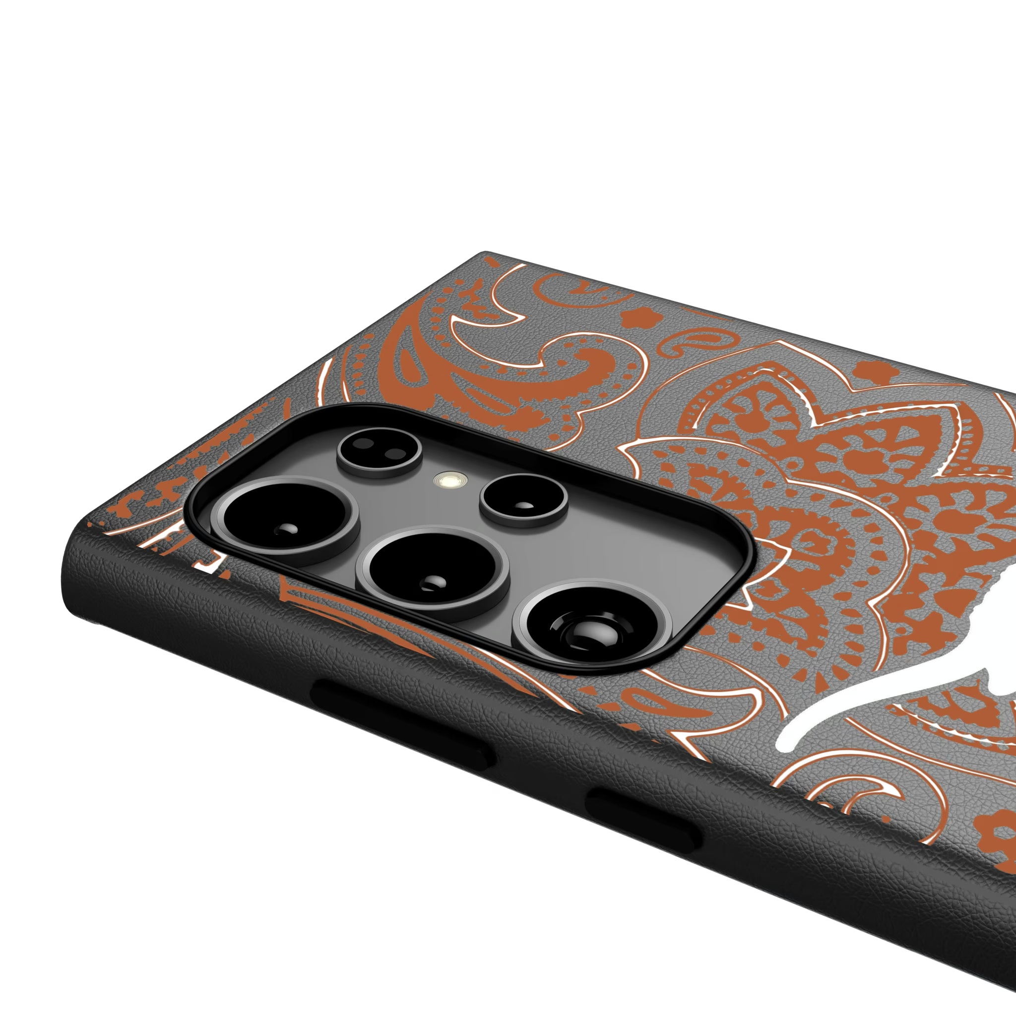 University of Texas Longhorns Paisley Galaxy MagSafe Compatible Phone Case for Samsung Galaxy - Detail