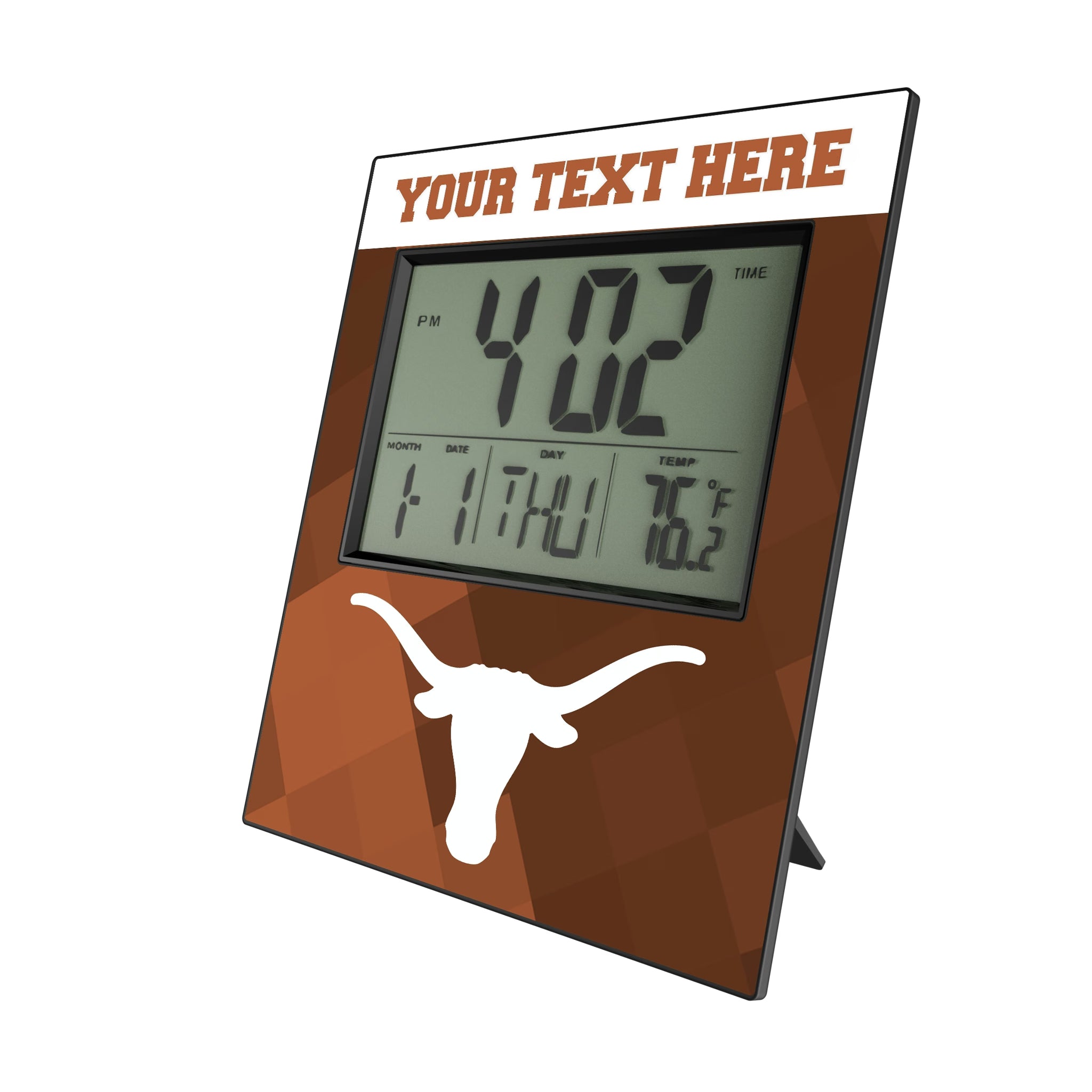 University of Texas Longhorns Personalized Color Block Wall Clock