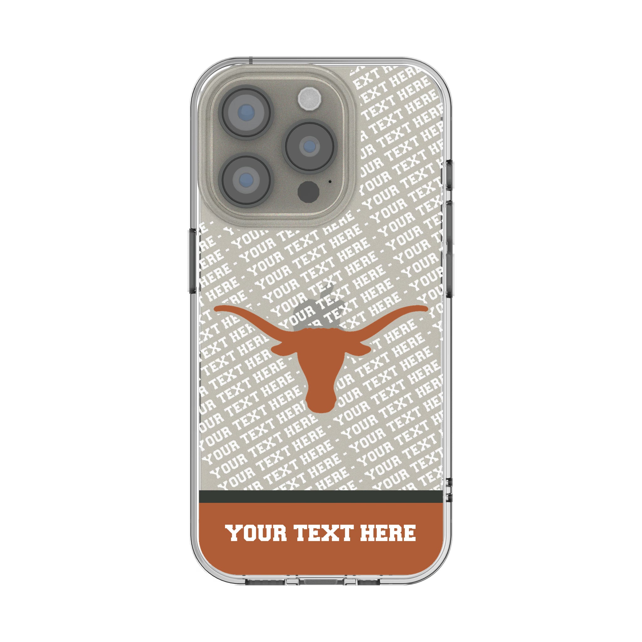 University of Texas Longhorns Personalized EndZone Plus iPhone Clear Phone Case for Apple iPhone