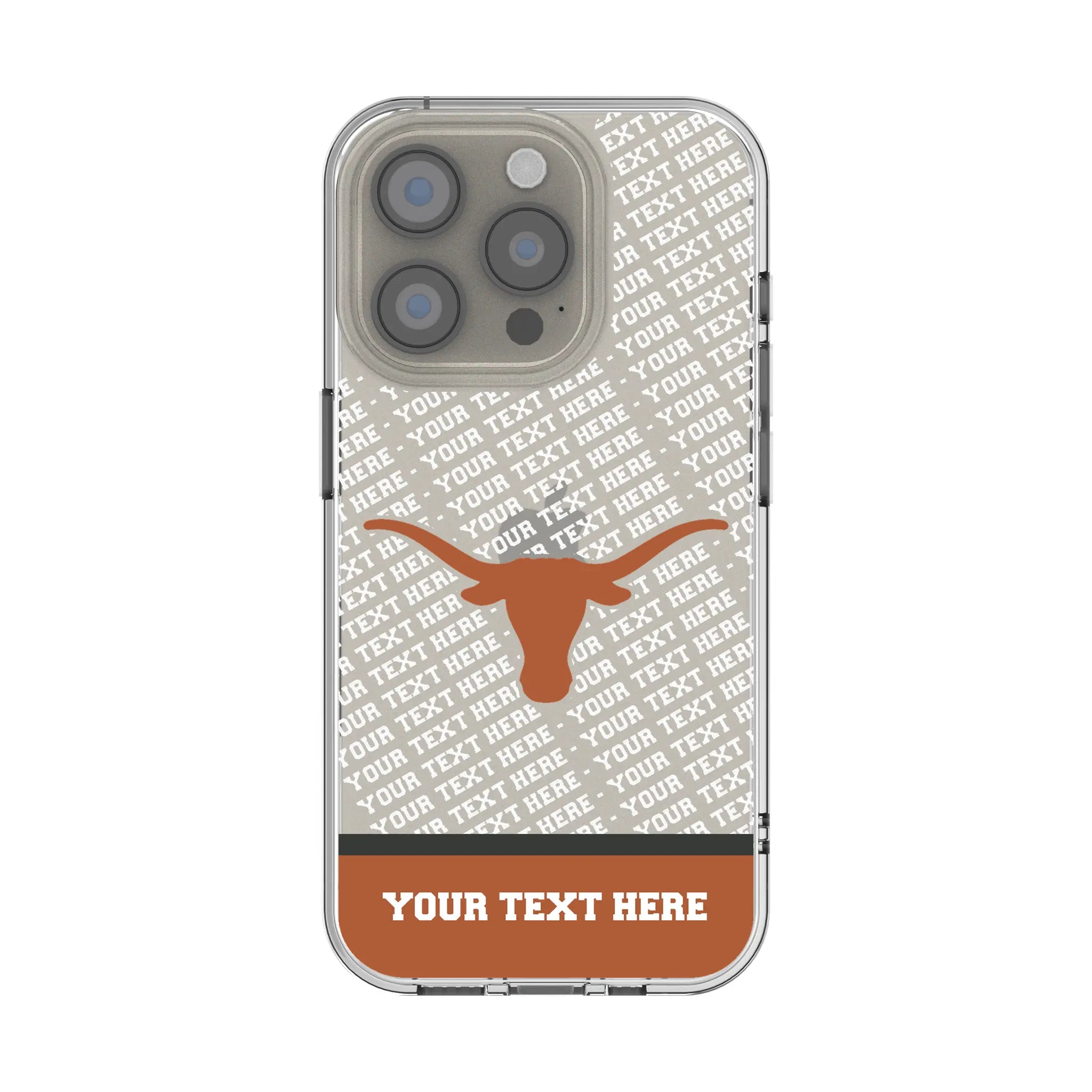 University of Texas Longhorns Personalized EndZone Plus iPhone Clear Phone Case for Apple iPhone