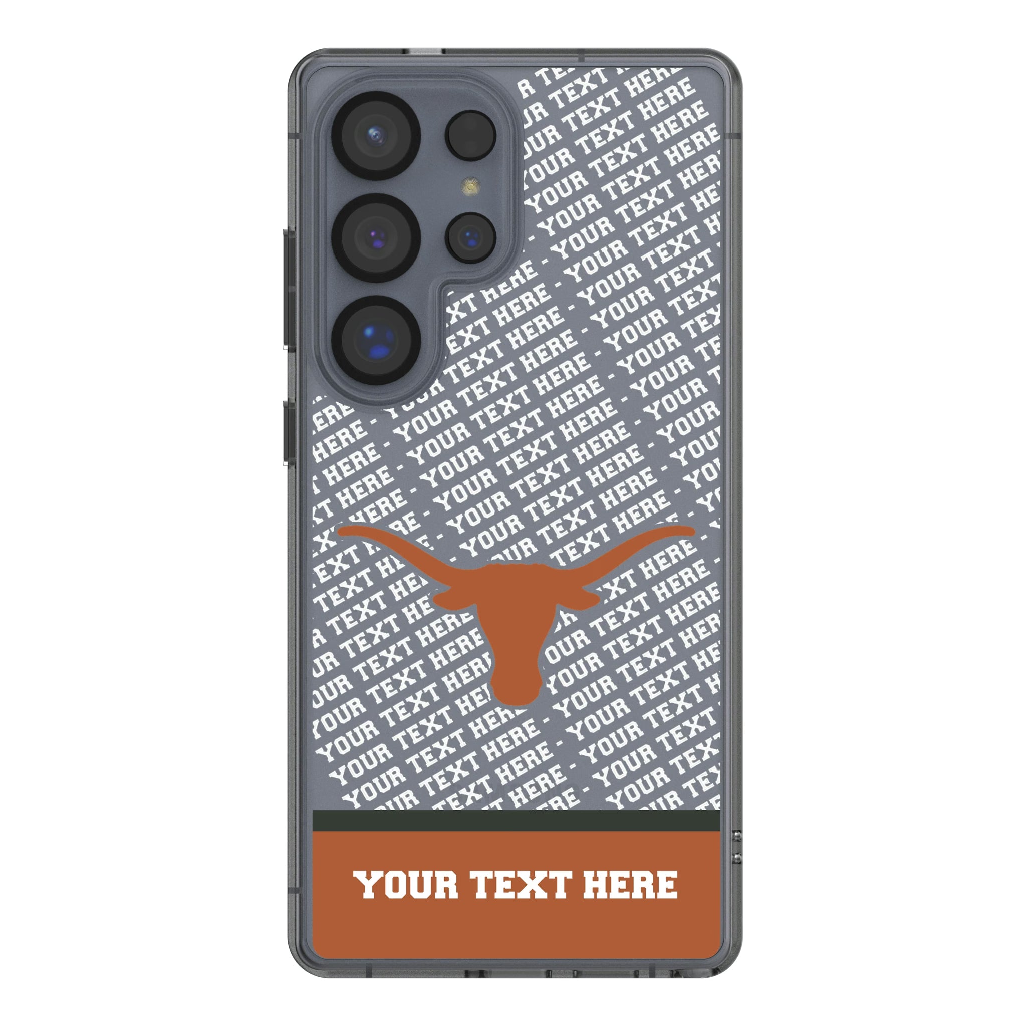 University of Texas Longhorns Personalized EndZone Plus Galaxy Clear Phone Case for Samsung Galaxy