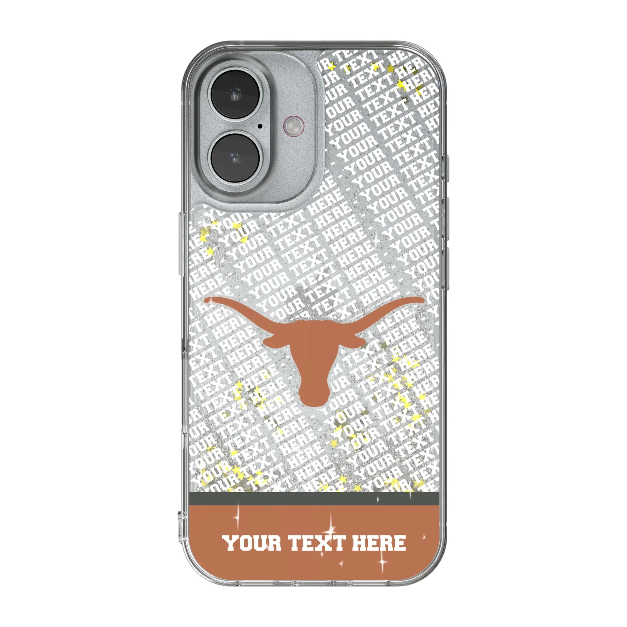 University of Texas Longhorns Personalized EndZone Plus iPhone Glitter Phone Case for Apple iPhone