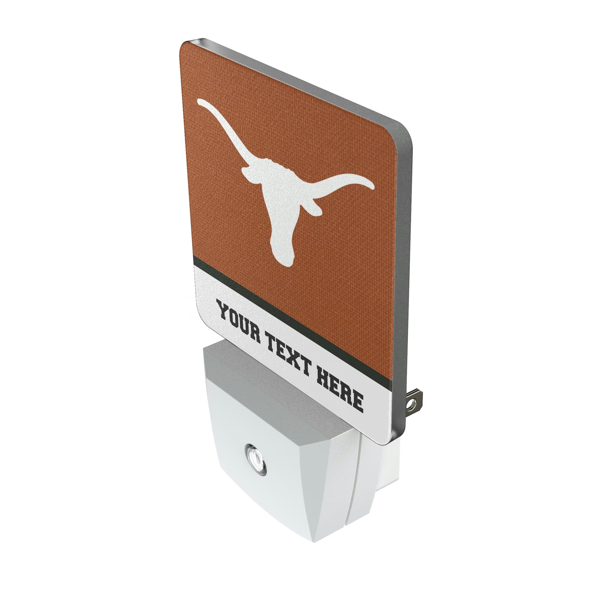 University of Texas Longhorns Personalized Endzone Solid Night Light 2-Pack - Isometric View