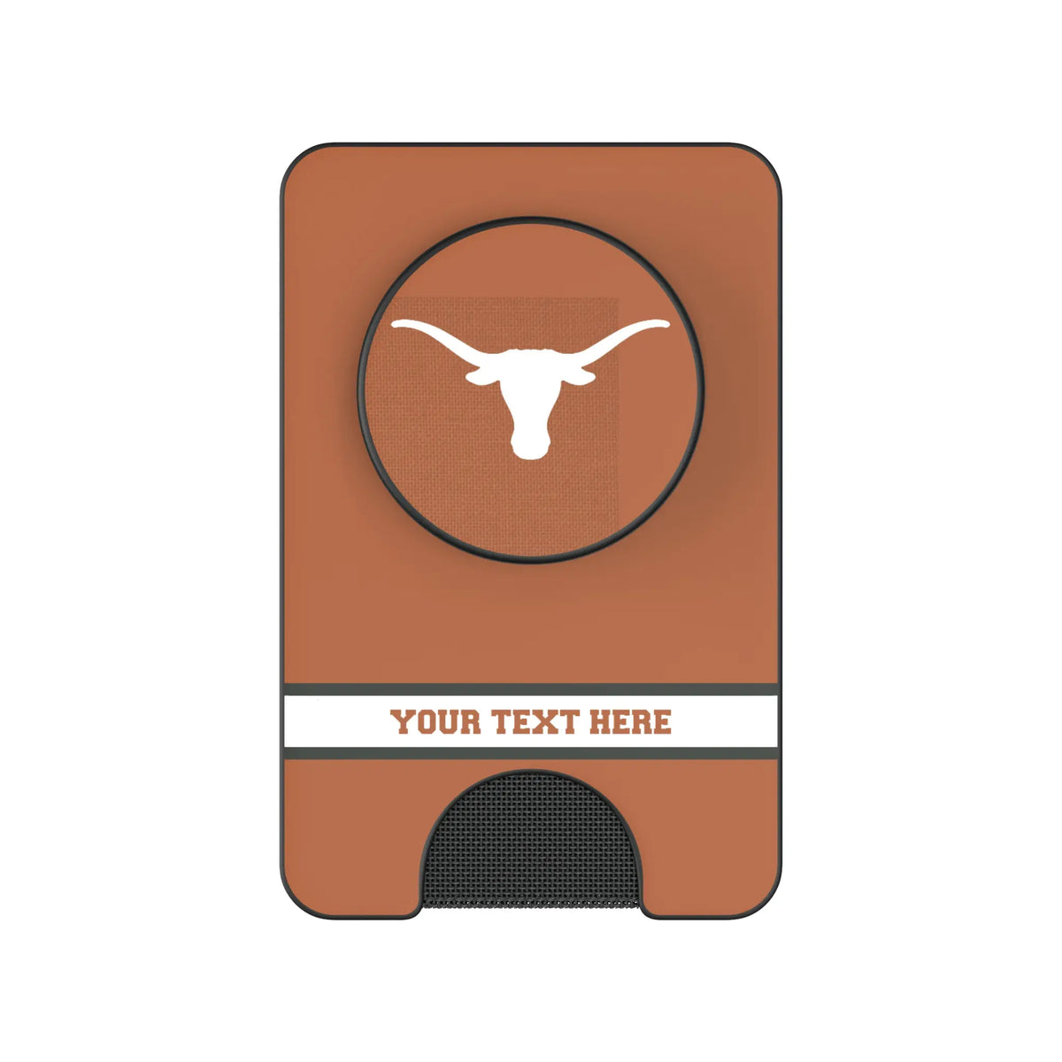 University of Texas Longhorns Personalized Endzone Solid Popsockets Wallet Magnetic