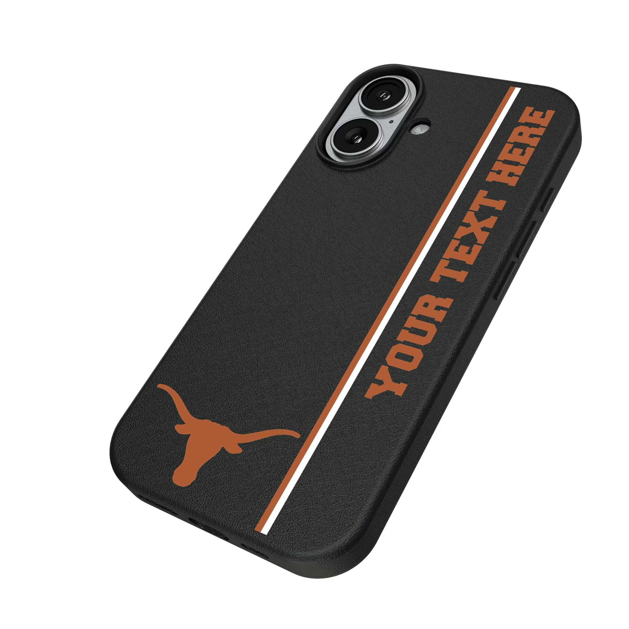 University of Texas Longhorns Personalized Sidebard iPhone MagSafe Compatible Phone Case for Apple iPhone - Isometric View#Device_iPhone 17