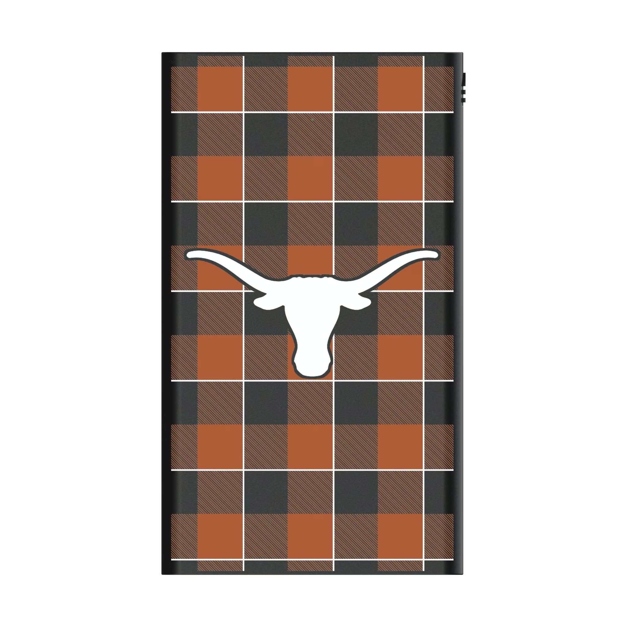 University of Texas Longhorns Plaid 5000mAh Flat Powerbank